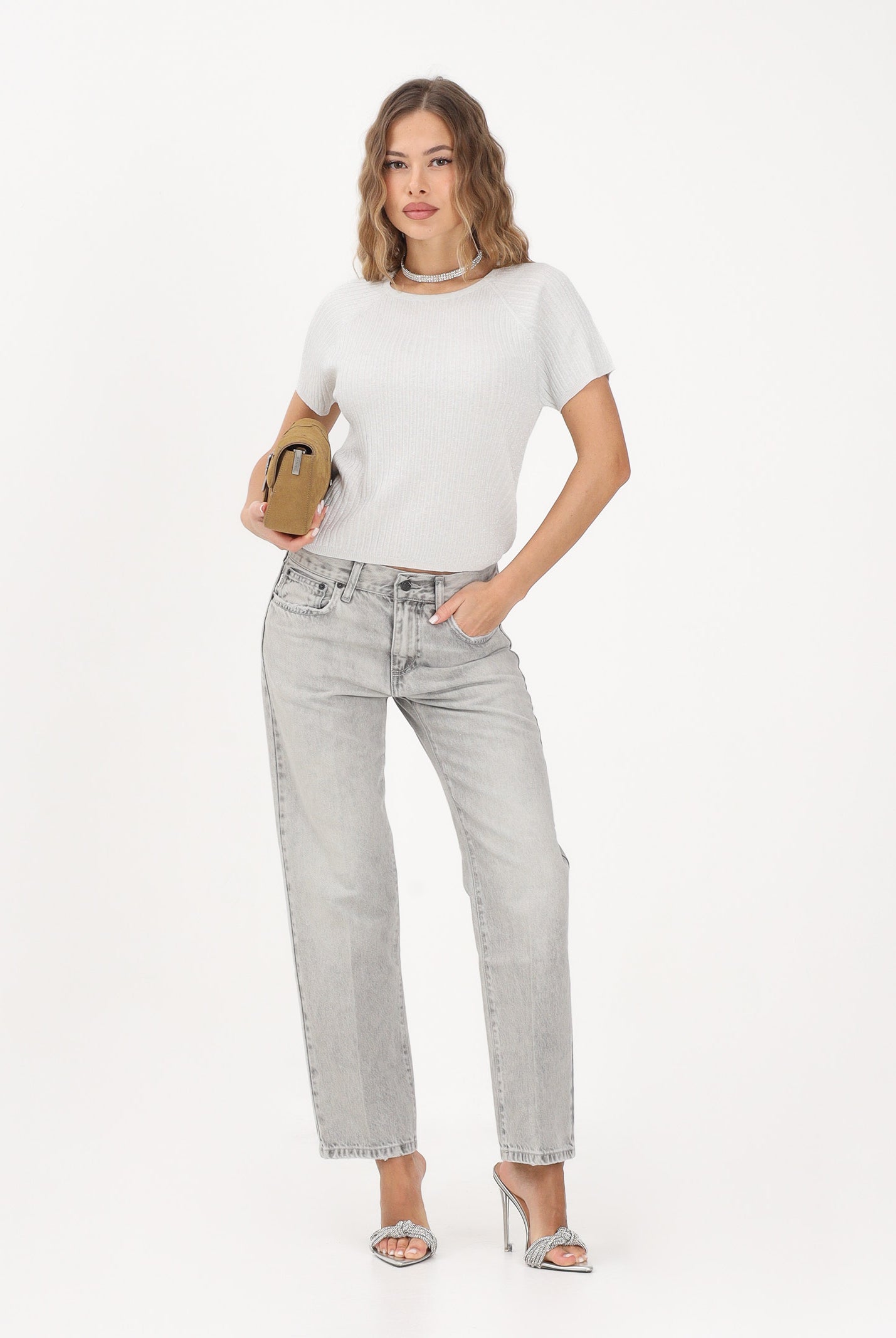 VICOLO Jeans ZEKE in denim grigio da donna DAB5122 DEGR VICOLO