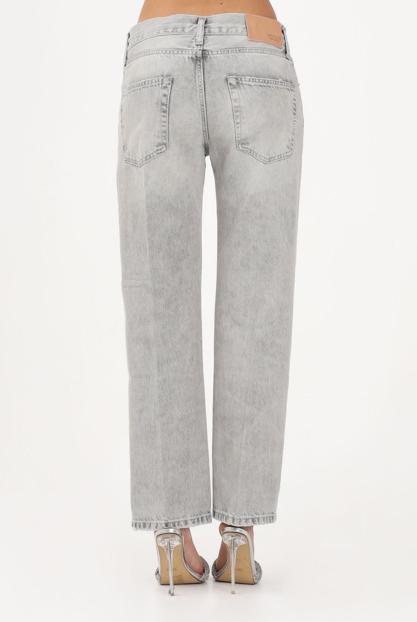VICOLO Jeans ZEKE in denim grigio da donna DAB5122 DEGR VICOLO