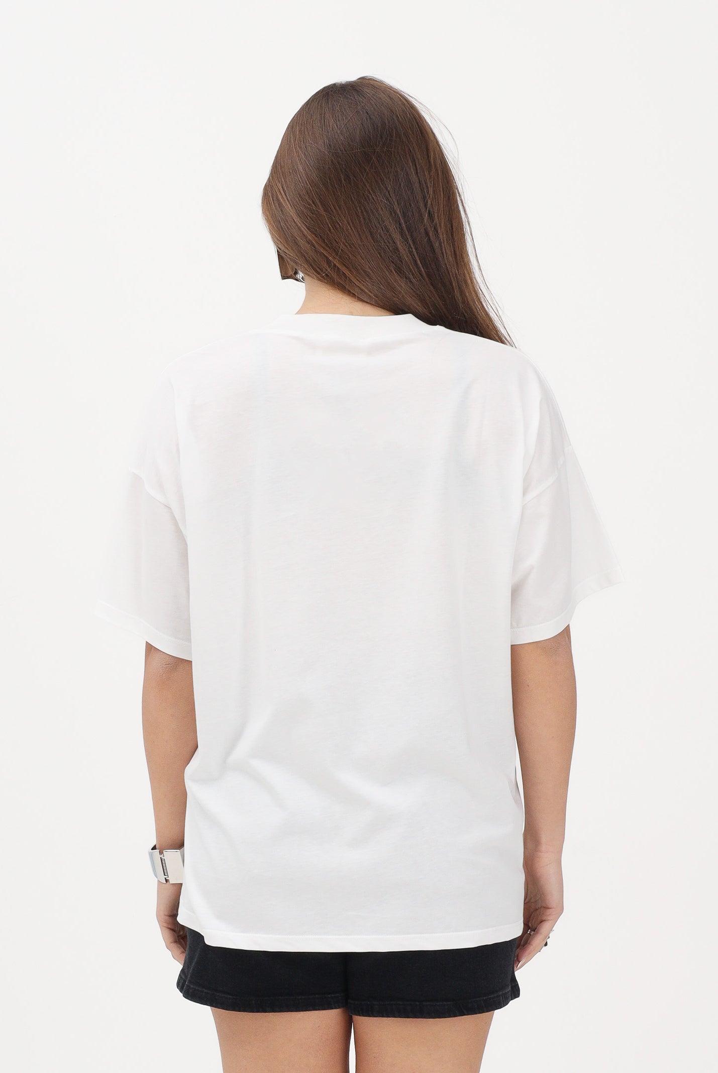 VICOLO T-shirt a manica corta bianca da donna con stampa RAB0495 02 VICOLO