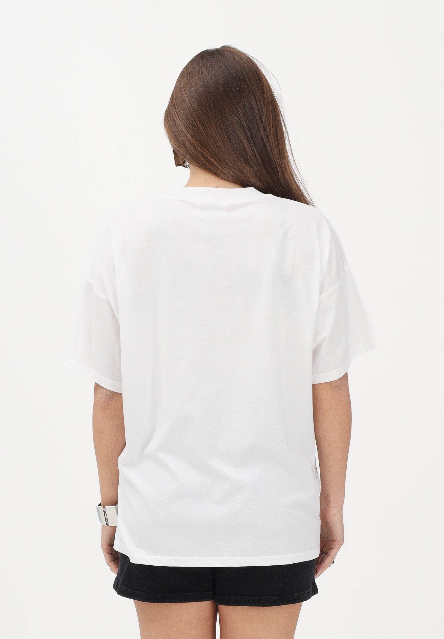VICOLO T-shirt a manica corta bianca da donna con stampa RAB0495 02 VICOLO