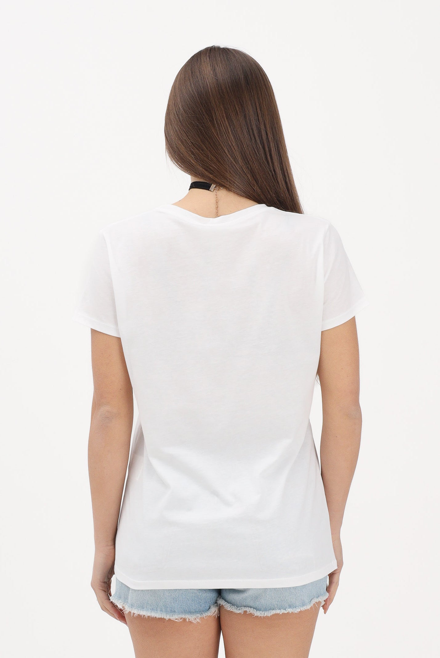 VICOLO T-shirt a manica corta bianca da donna con stampa "Me ne sbatto therapy" RAB0711 02 VICOLO