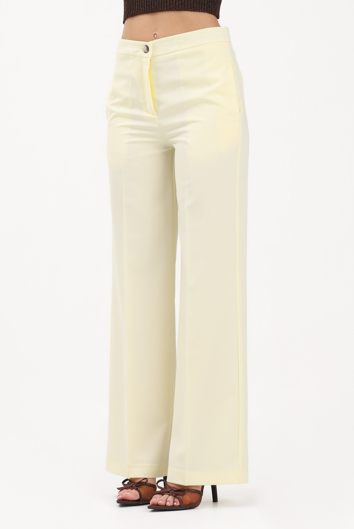 VICOLO Pantalone elegante giallo da donna TAB0025 GI VICOLO