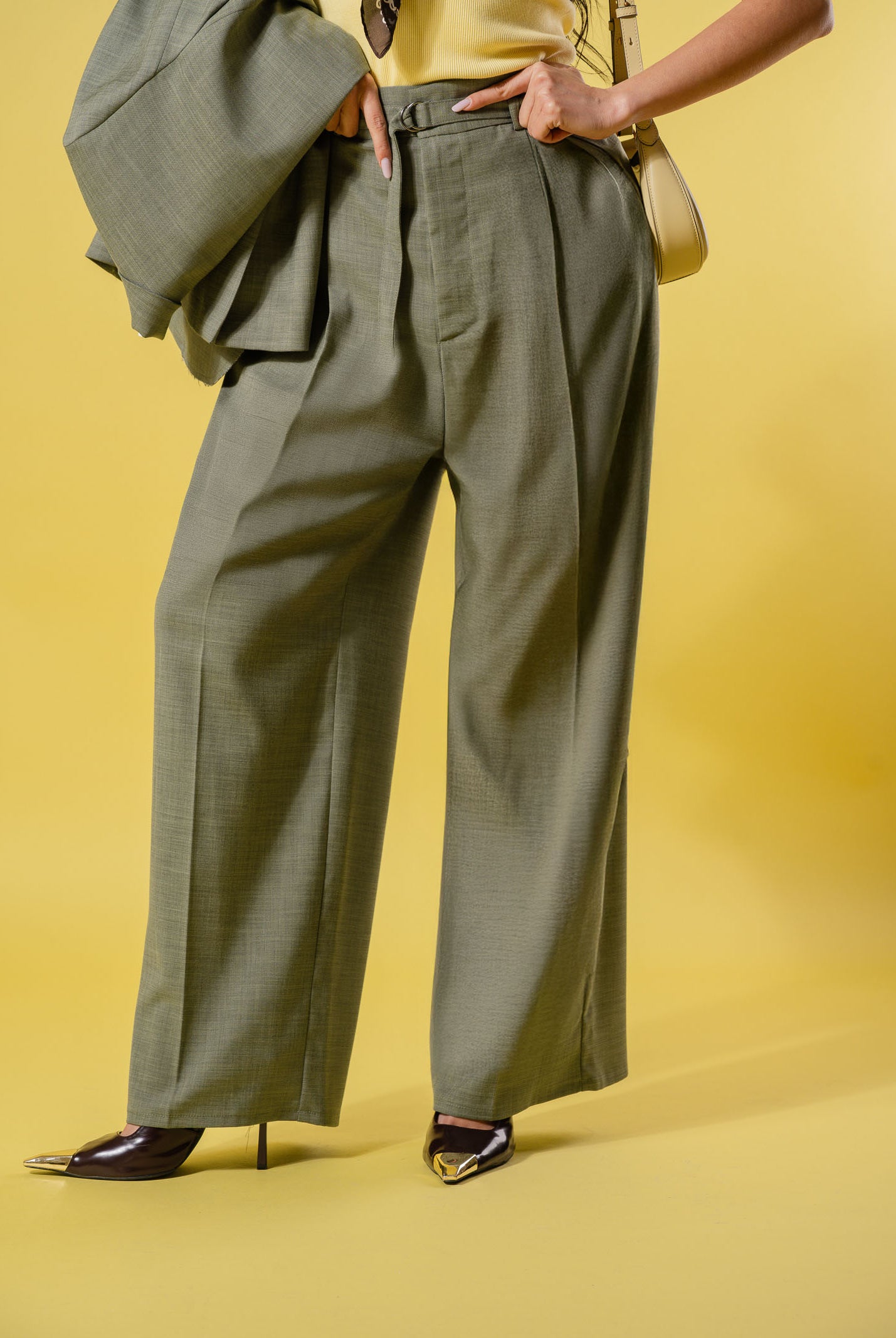 VICOLO Pantalone elegante verde salvia da donna TAB0092 ABU17 VICOLO