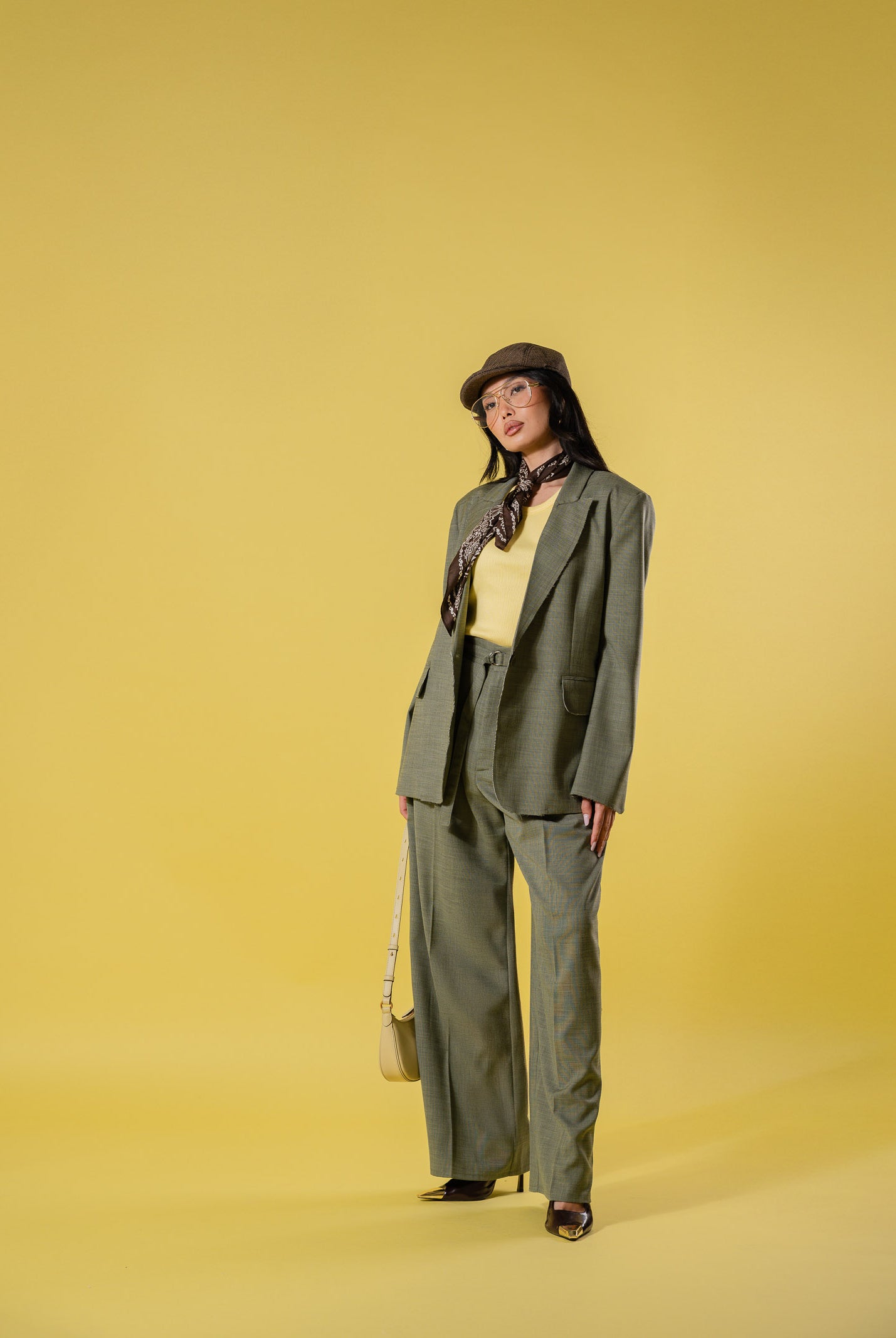 VICOLO Pantalone elegante verde salvia da donna TAB0092 ABU17 VICOLO
