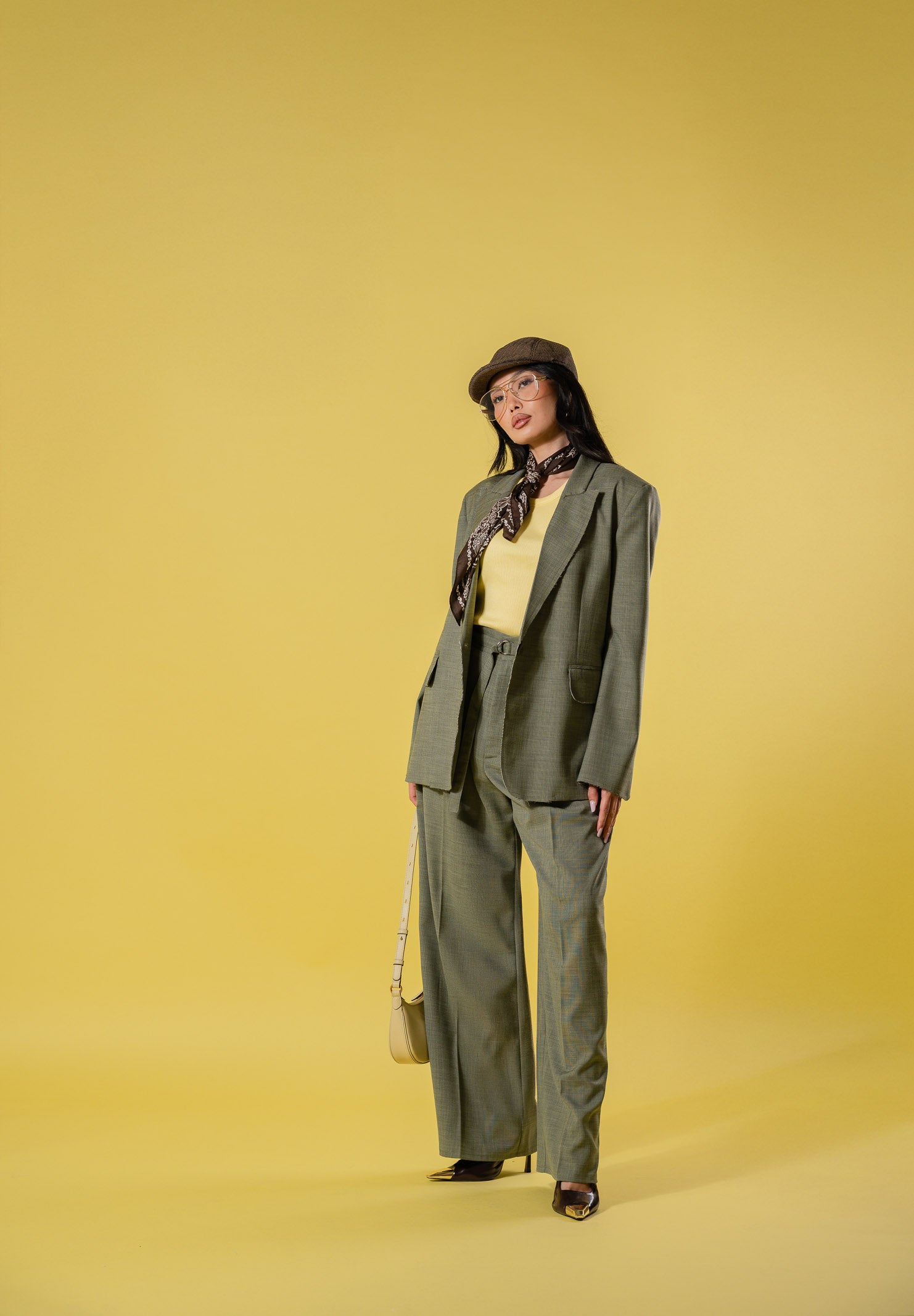 VICOLO Pantalone elegante verde salvia da donna TAB0092 ABU17 VICOLO