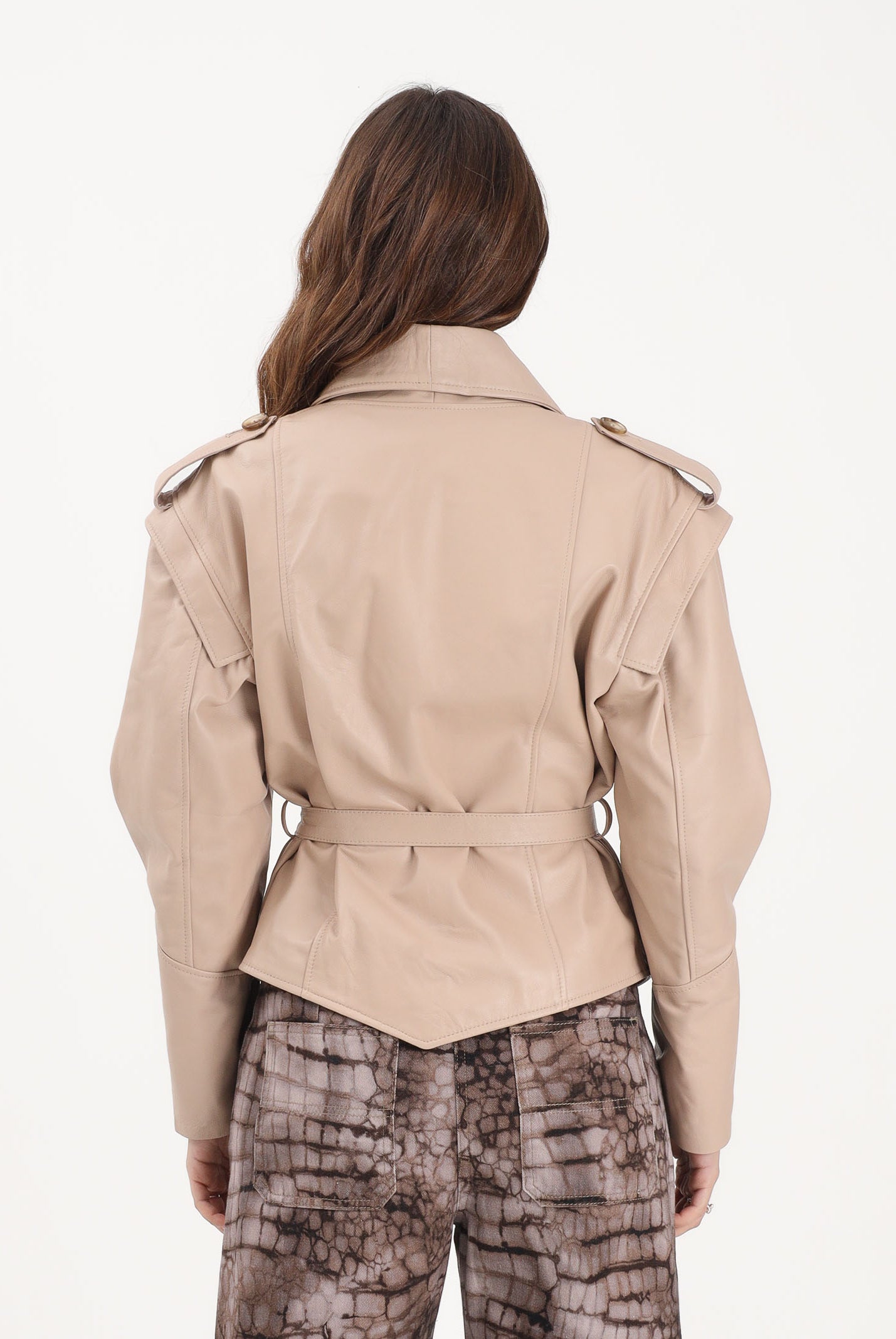 VICOLO Giubbotto di pelle Marant beige da donna TAB0179 ABU03 VICOLO