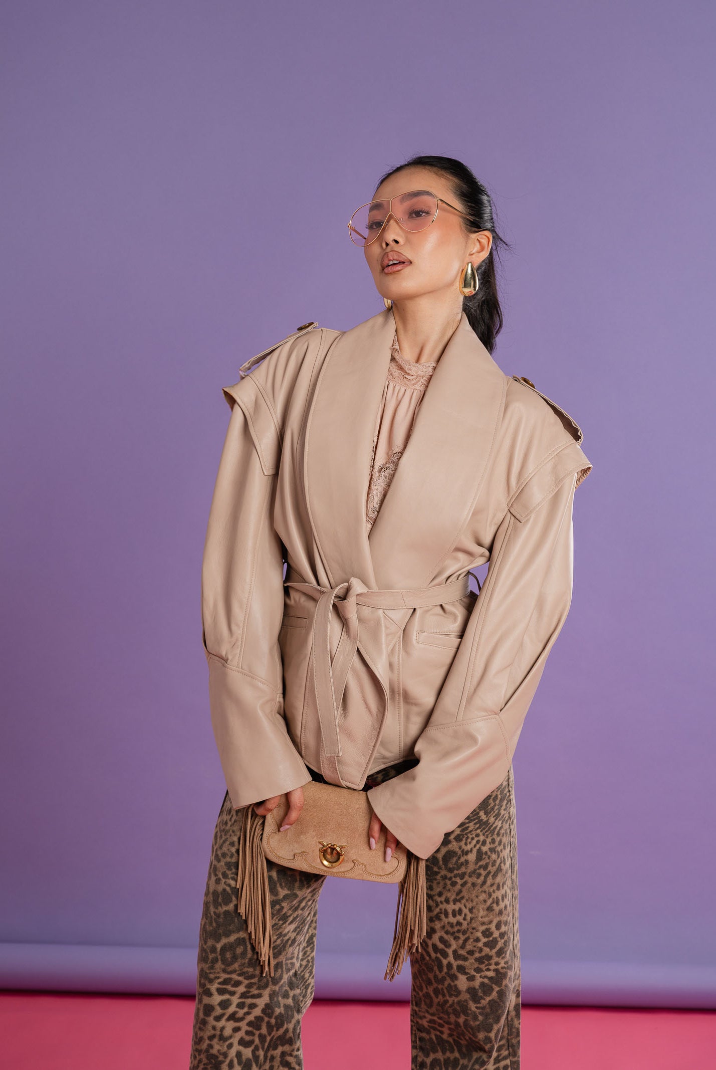 VICOLO Giubbotto di pelle Marant beige da donna TAB0179 ABU03 VICOLO