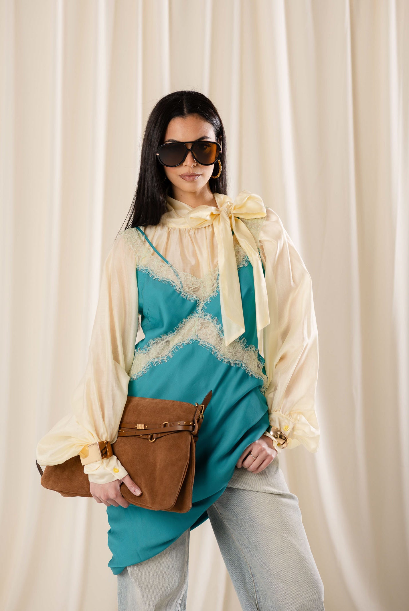 VICOLO Blusa gialla da donna TAB0210 ABU202 VICOLO