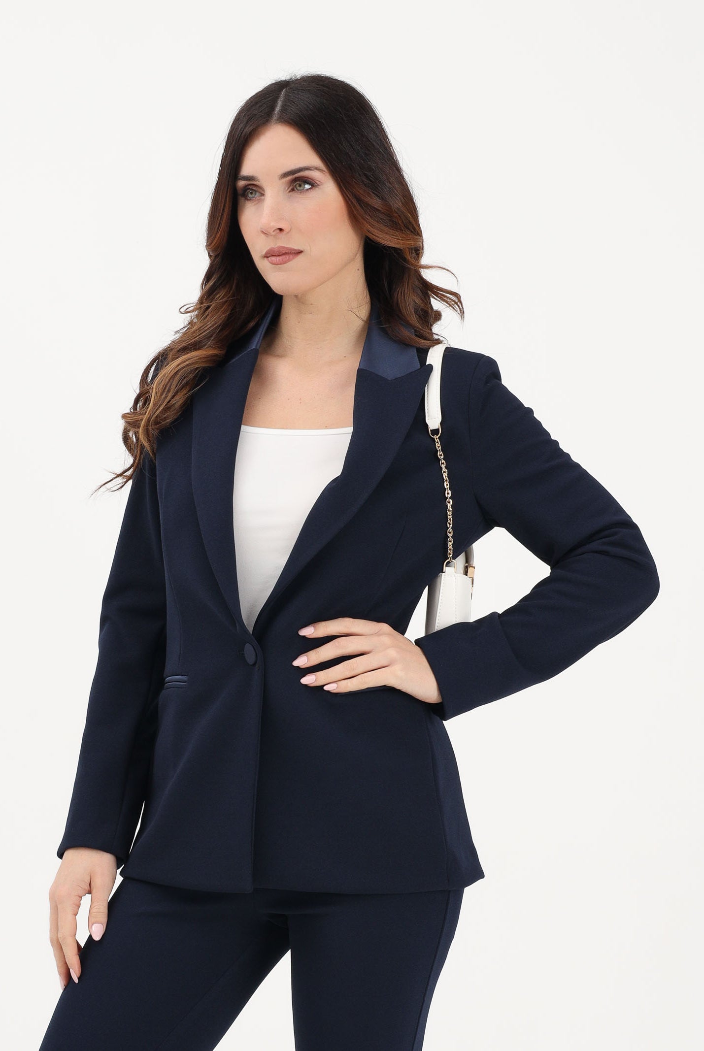 VICOLO Giacca monopetto blu da donna TAB0230 A89 VICOLO
