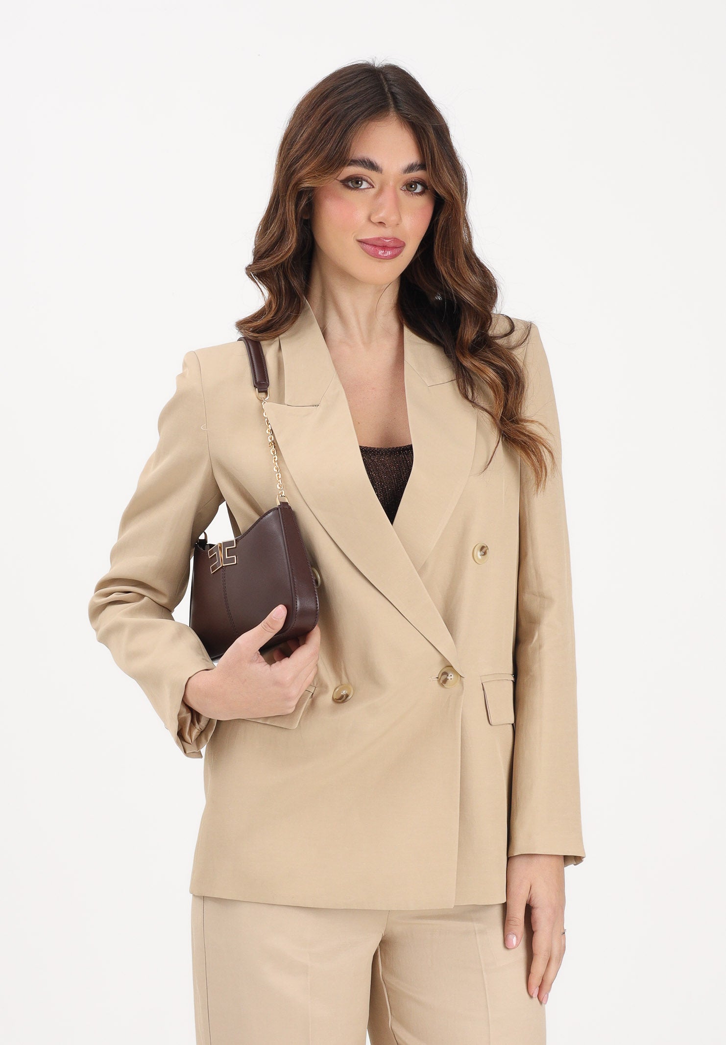 VICOLO Giacca doppiopetto beige da donna TAB0240 ABU061 VICOLO