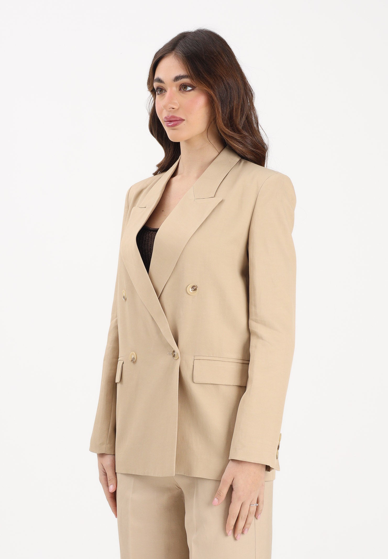 VICOLO Giacca doppiopetto beige da donna TAB0240 ABU061 VICOLO