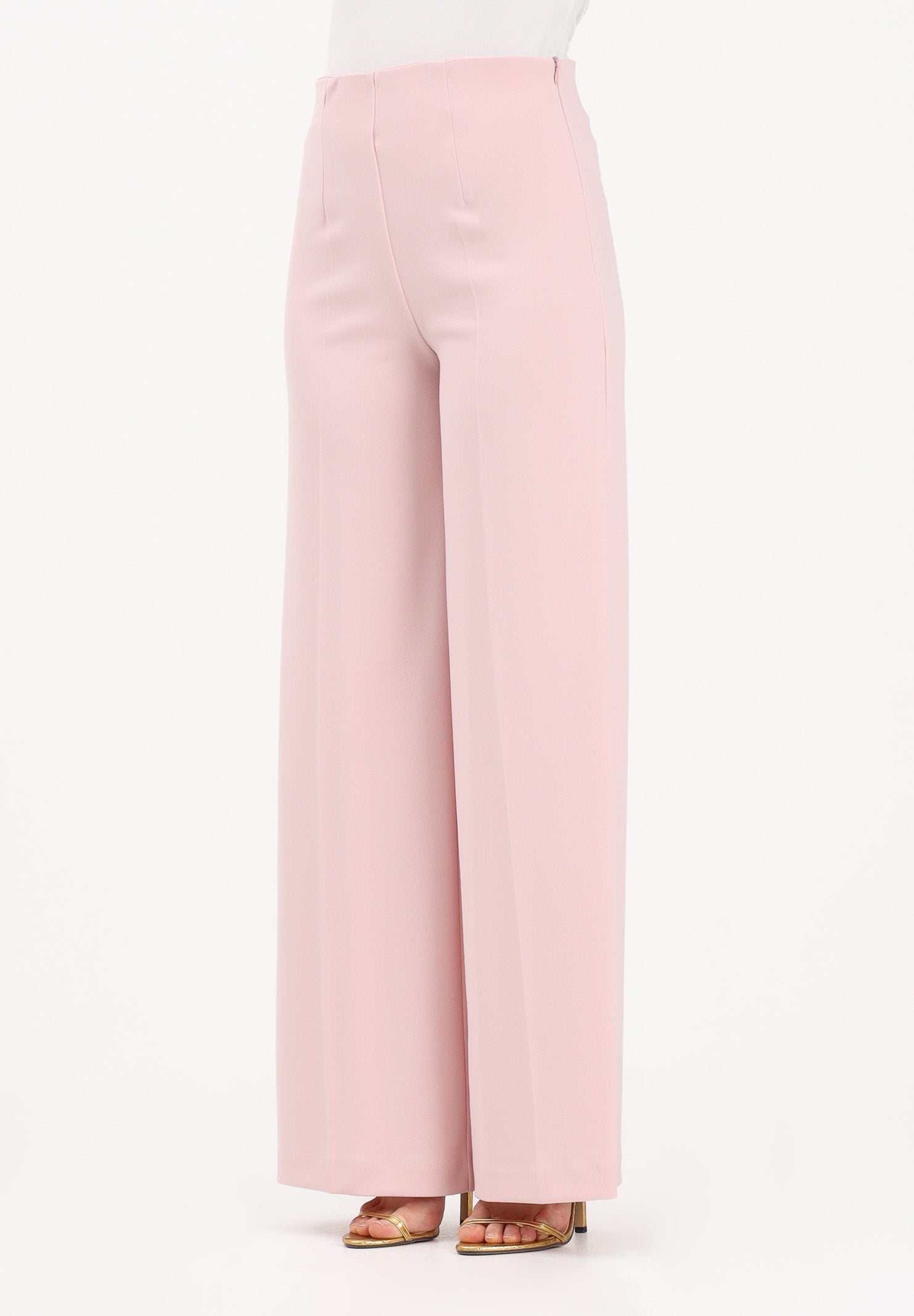 VICOLO Pantalone elegante rosa da donna dal taglio palazzo TAB0259 ABU30 VICOLO