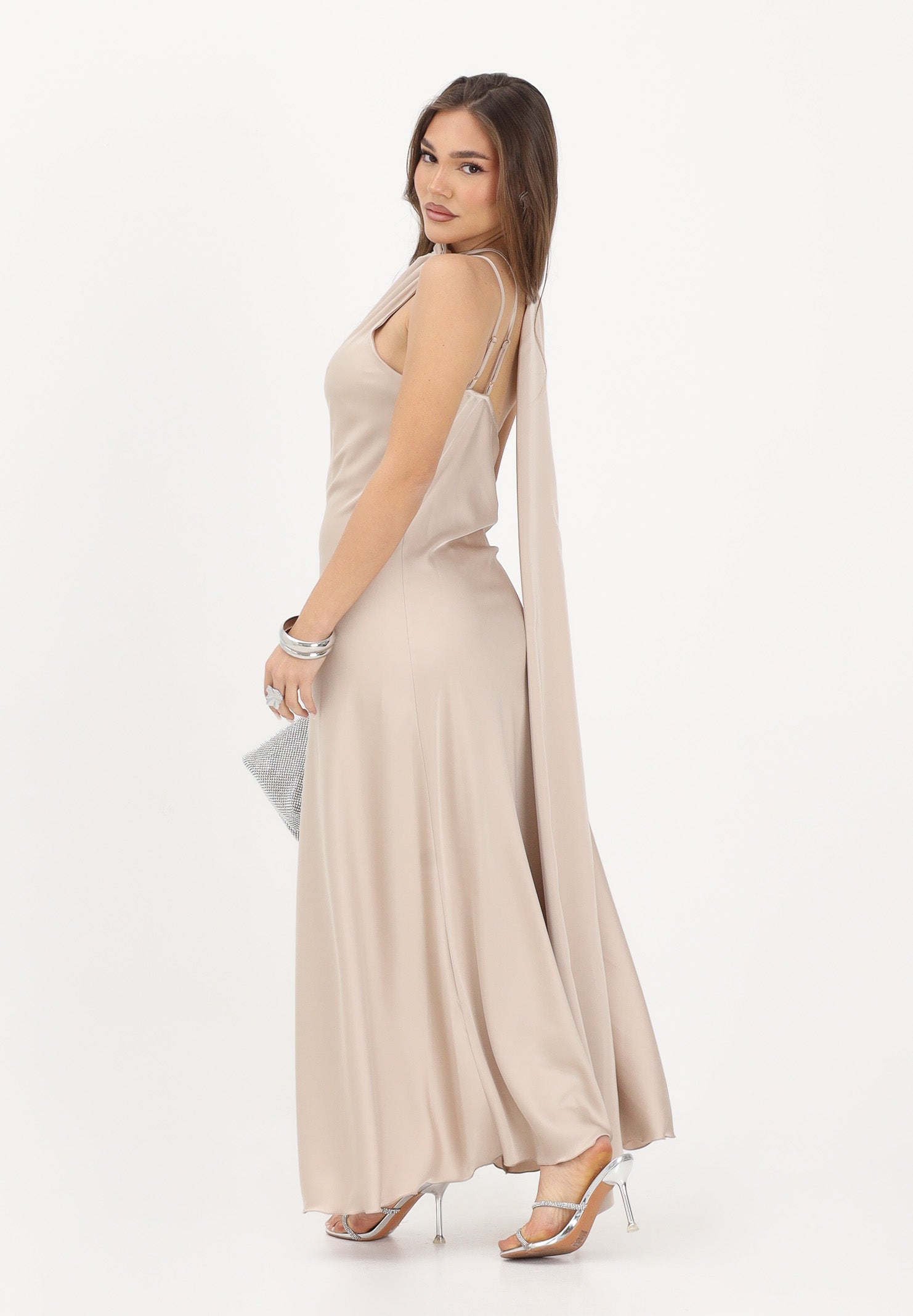 VICOLO Abito lungo champagne da donna TAB1736 CH VICOLO