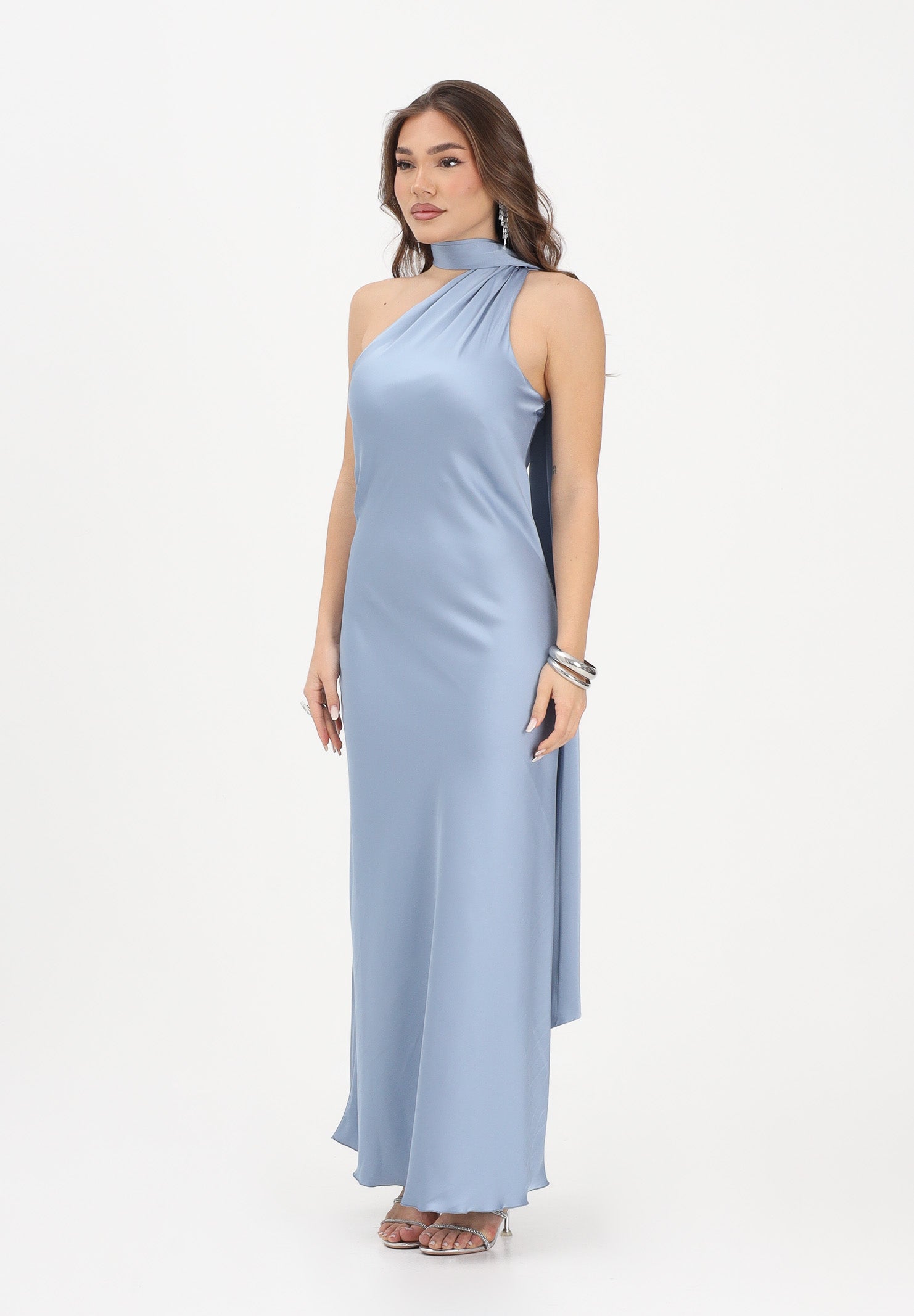 VICOLO Abito lungo azzurro da donna TAB1736 AZ VICOLO