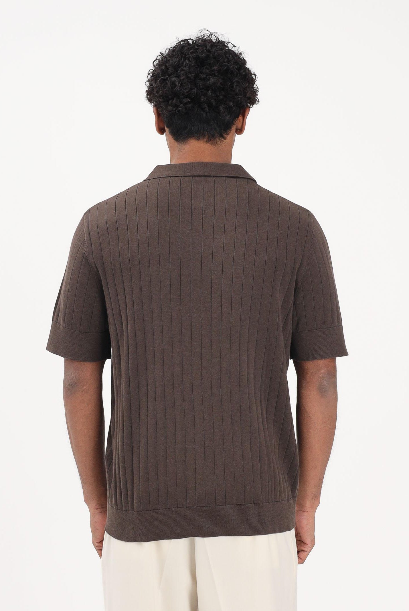 SELECTED HOMME Polo a manica corta marrone da uomo 16102031 DE SELECTED HOMME