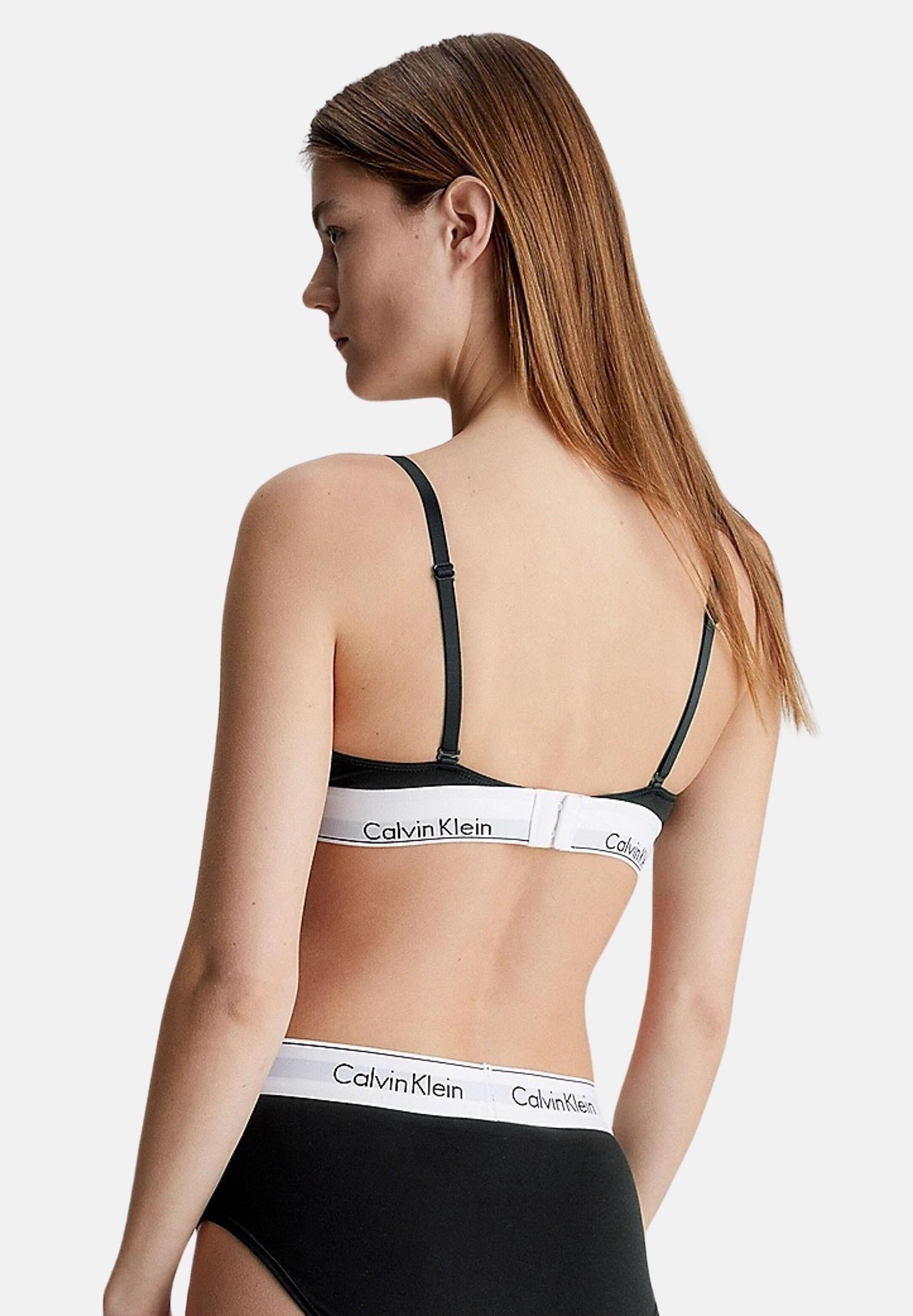 CALVIN KLEIN Reggiseno nero da donna con logo 000QF5650E UB1 CALVIN KLEIN