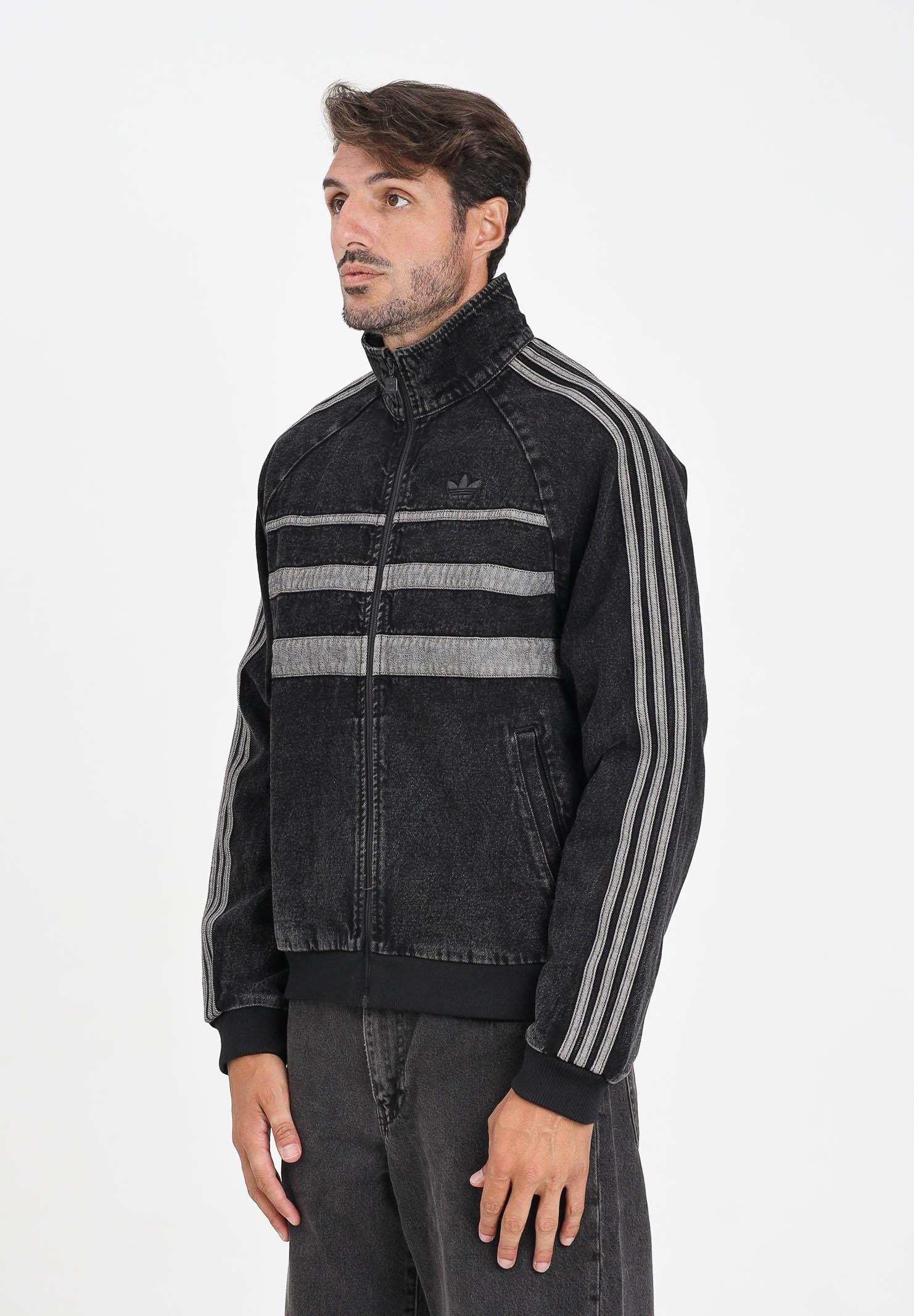 ADIDAS ORIGINALS Giubbotto Adidas Adicolor First in denim nero da uomo JW5883 ADIDAS ORIGINALS