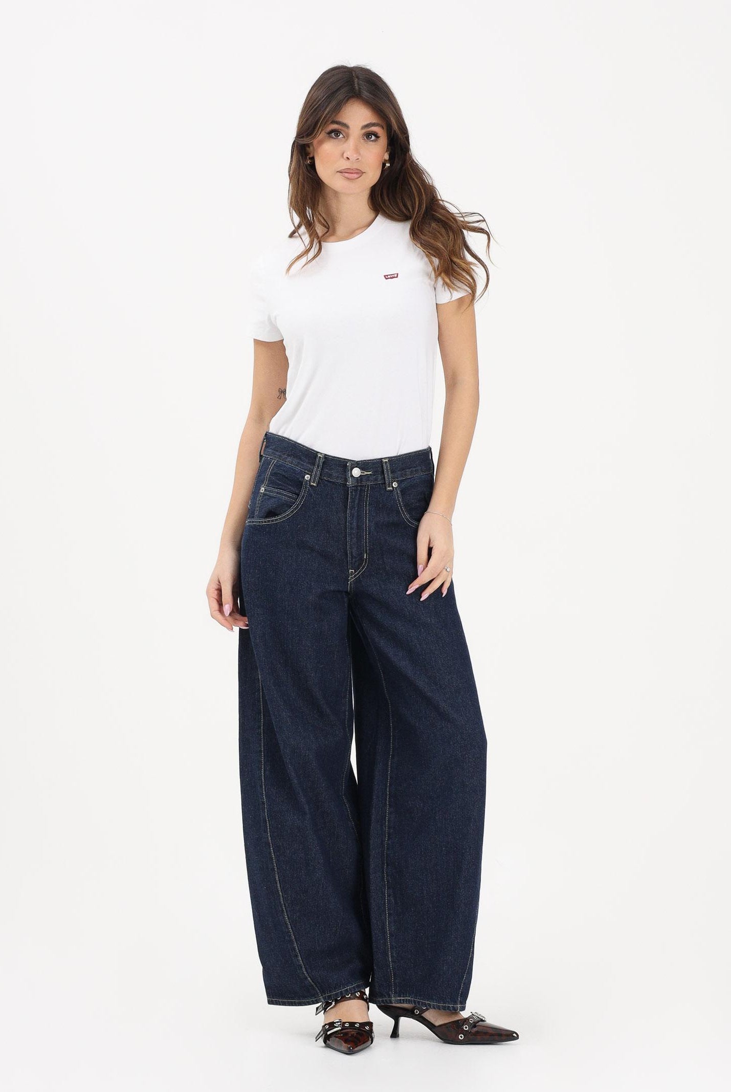 LEVI'S Jeans Barrel Super Baggy in denim blu da donna 003NF-0001 . LEVI'S®