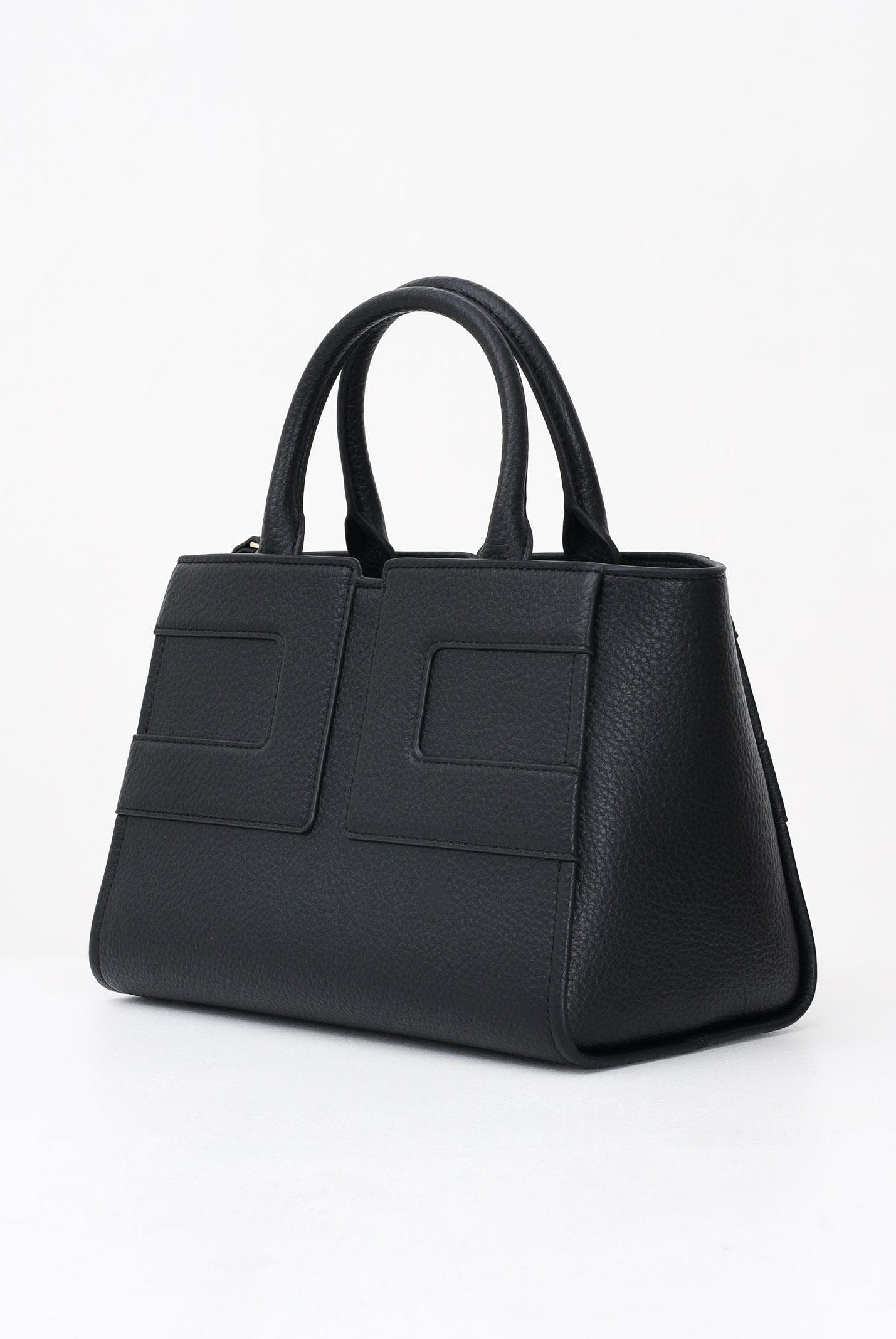 ELISABETTA FRANCHI Borsa a mano nera da donna con logo BS35A56E2 110 ELISABETTA FRANCHI