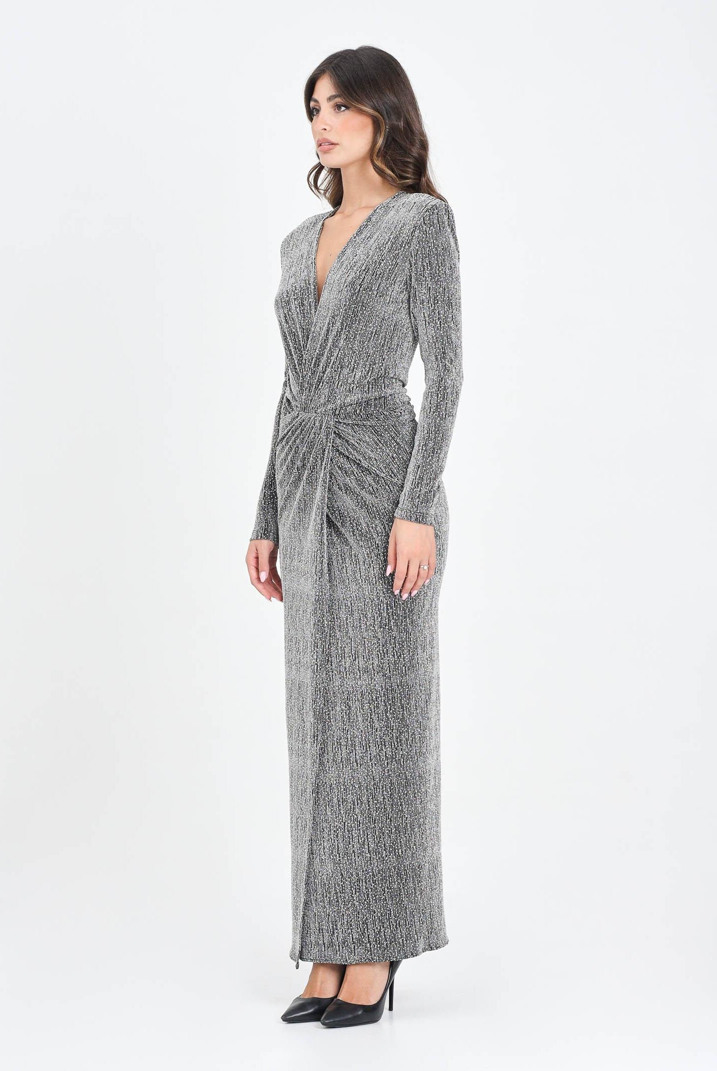 SIMONA CORSELLINI Abito lungo argento da donna A25CEAB10201-C00159 V0000 SIMONA CORSELLINI