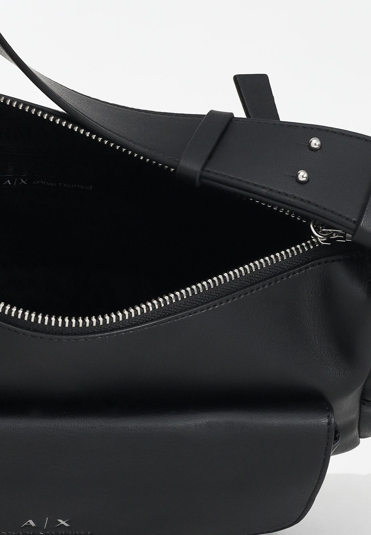 ARMANI EXCHANGE Borsa a spalla nera da donna stile cargo XW000404AF12589 UC001 ARMANI EXCHANGE