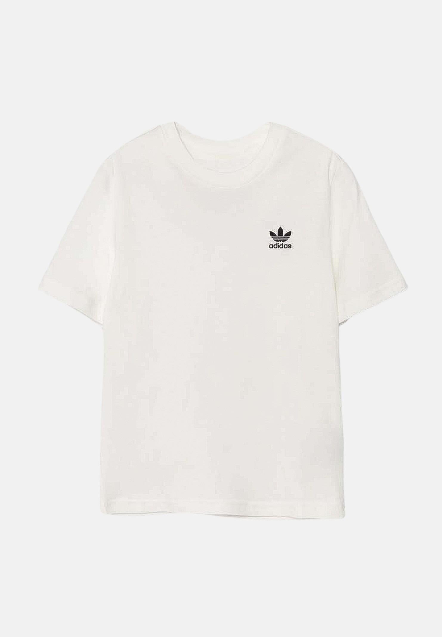ADIDAS ORIGINALS T-shirt a manica corta bianca per bambino e bambina con ricamo logo IX5266 . ADIDAS ORIGINALS