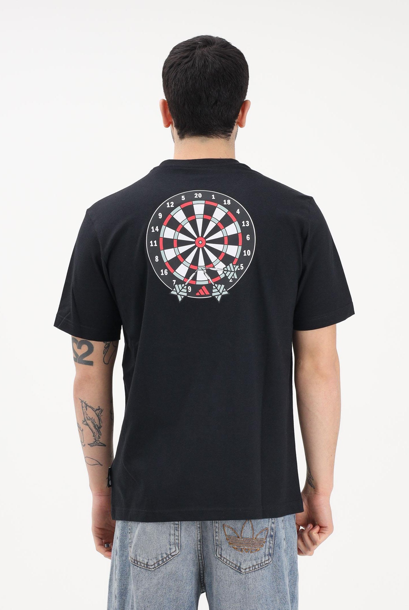 ADIDAS PERFORMANCE T-shirt a manica corta NOVELTY DART nera da uomo JZ5040 . ADIDAS PERFORMANCE