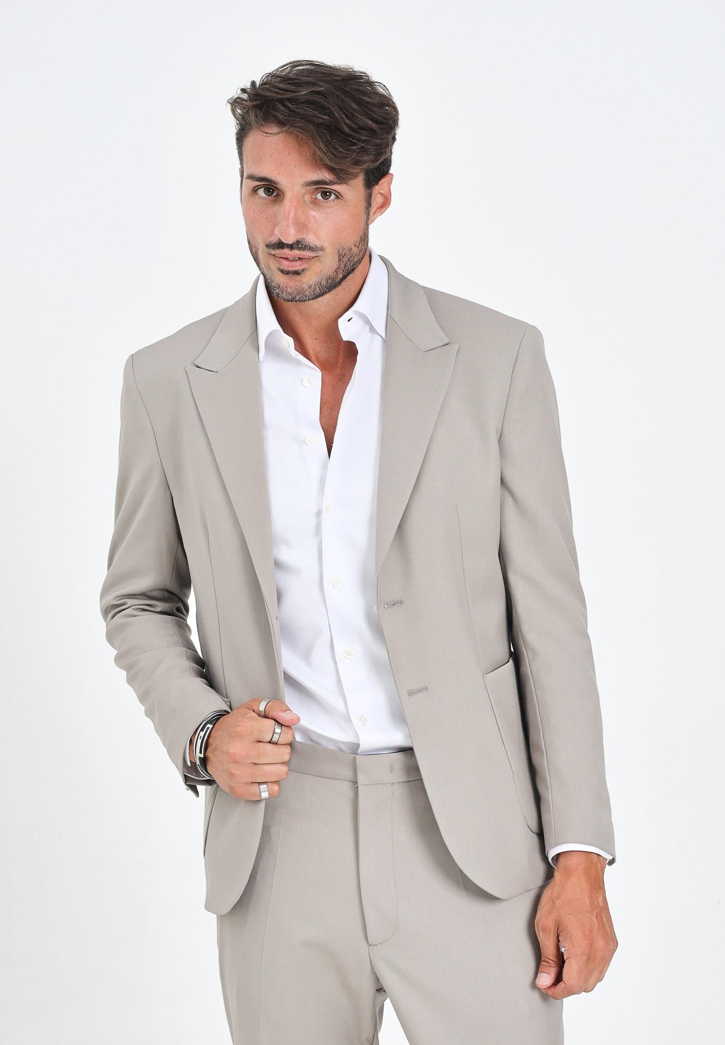 I'M BRIAN Giacca monopetto beige da uomo GIA3455 00152 I'M BRIAN