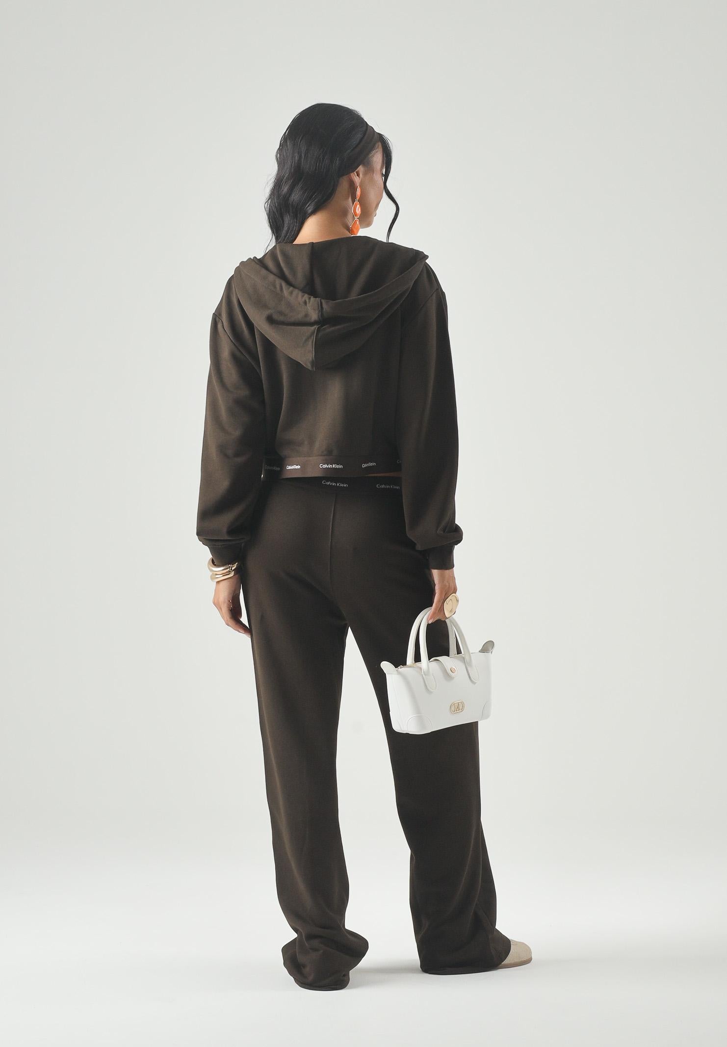 CALVIN KLEIN JEANS Pantaloni Logo Waistband Wide Leg Joggers dark coffee marrone, colore basico marrone, donna. LV047G253G TO2 CALVIN KLEIN JEANS