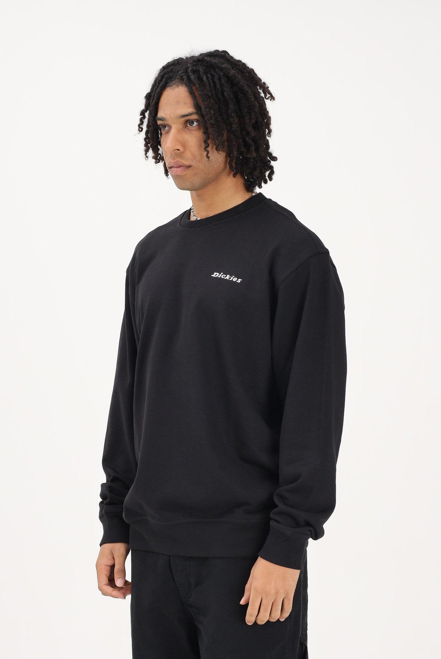DICKIES Felpa girocollo Loretto nera da uomo DK0A88OCBLK1 . DIckies