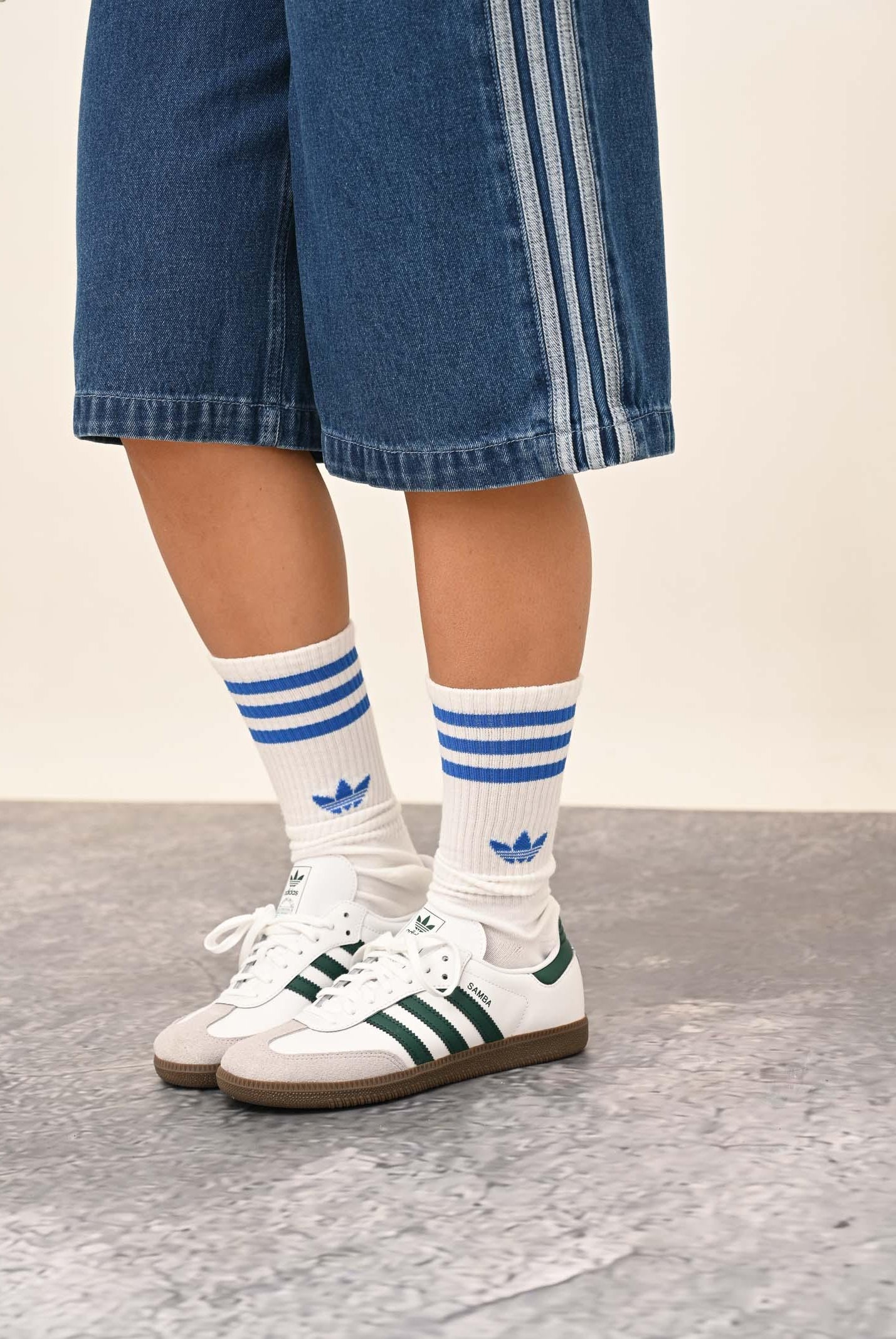 ADIDAS ORIGINALS Sneakers Samba OG bianche e verdi per uomo e donna JQ2843 . ADIDAS ORIGINALS