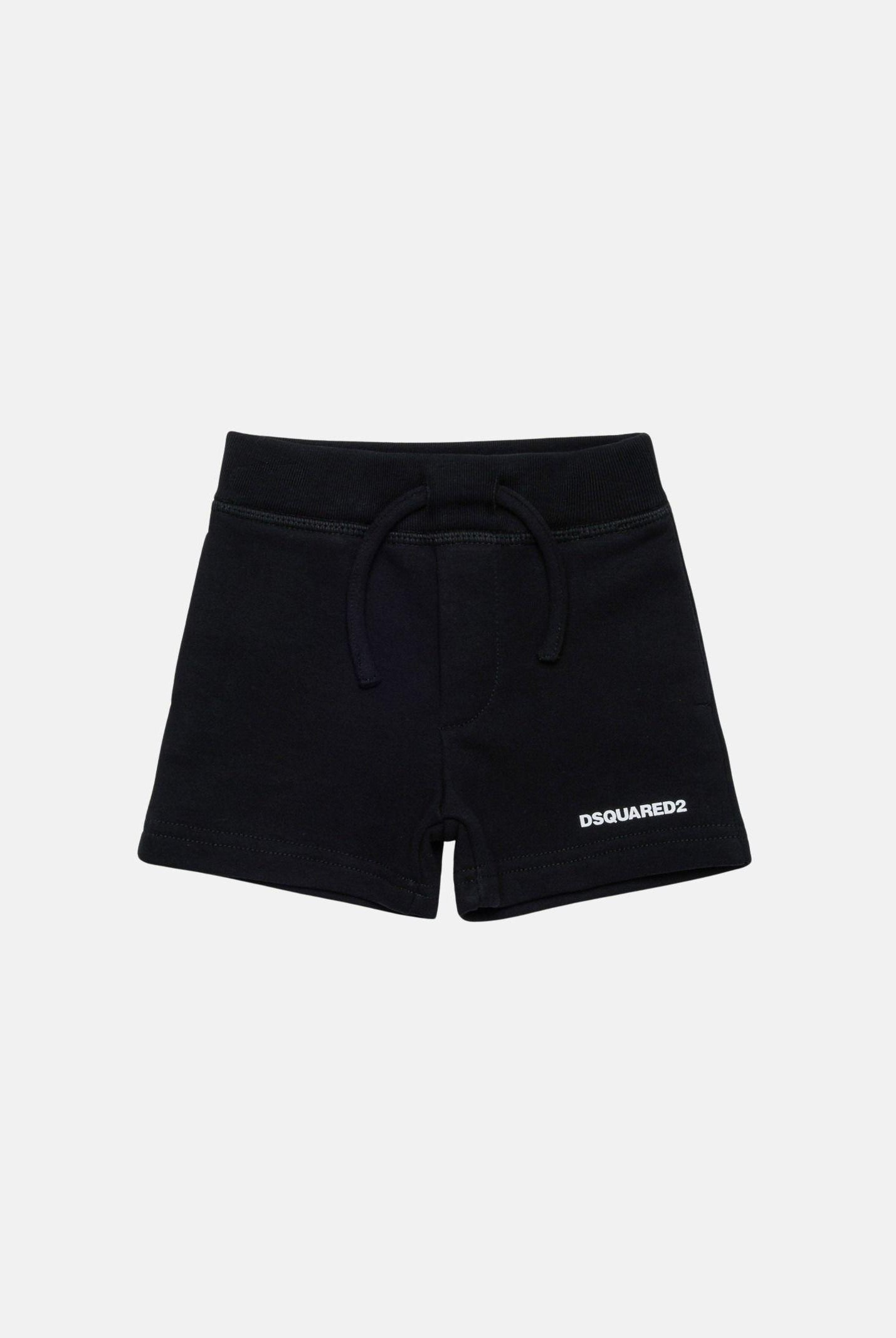 DSQUARED2 Shorts sportivo nero da neonato con logo DQ2871D0094 DQ900 DSQUARED2