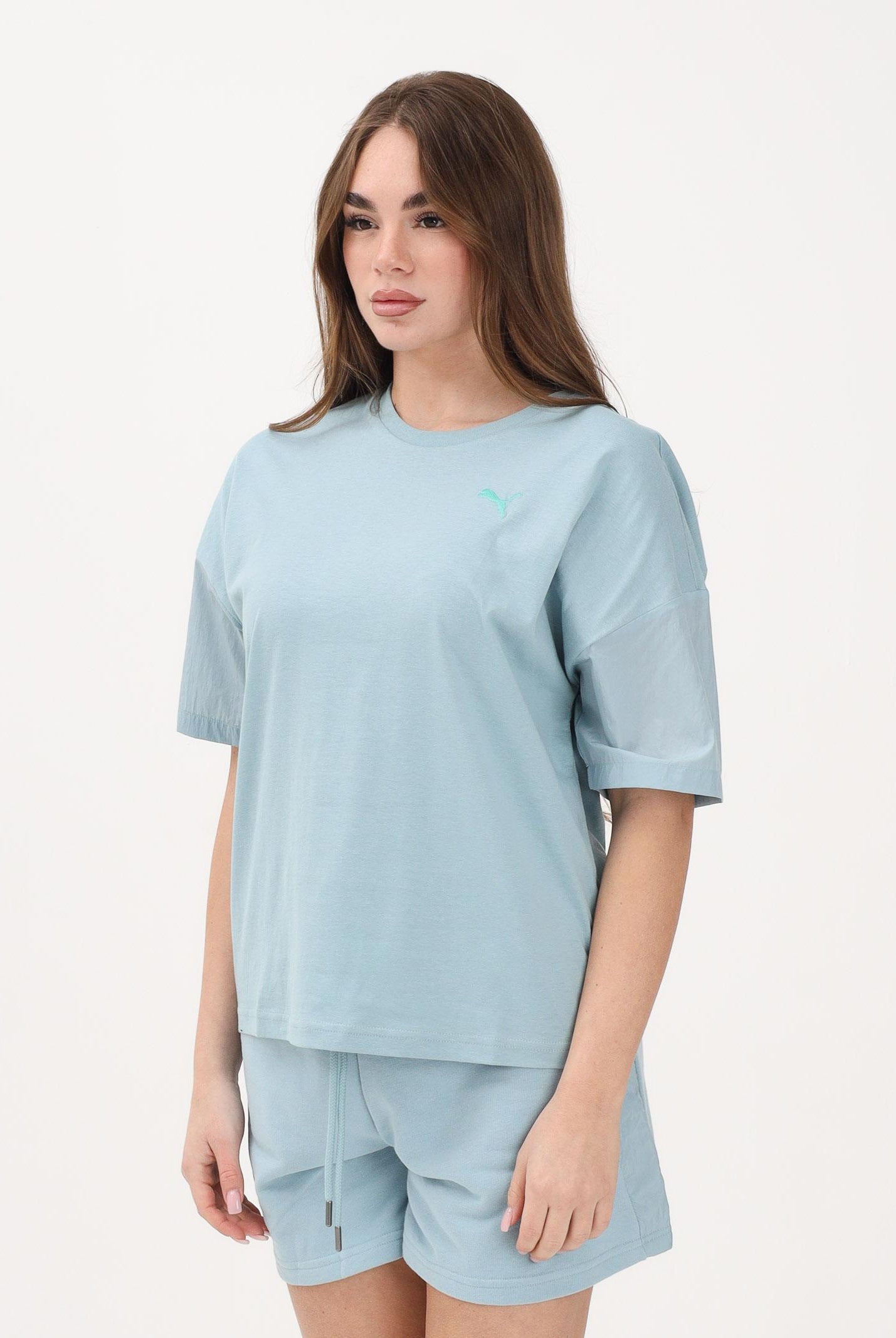 PUMA T-shirt a manica corta HER Oversized azzurra da donna 691883 47 PUMA