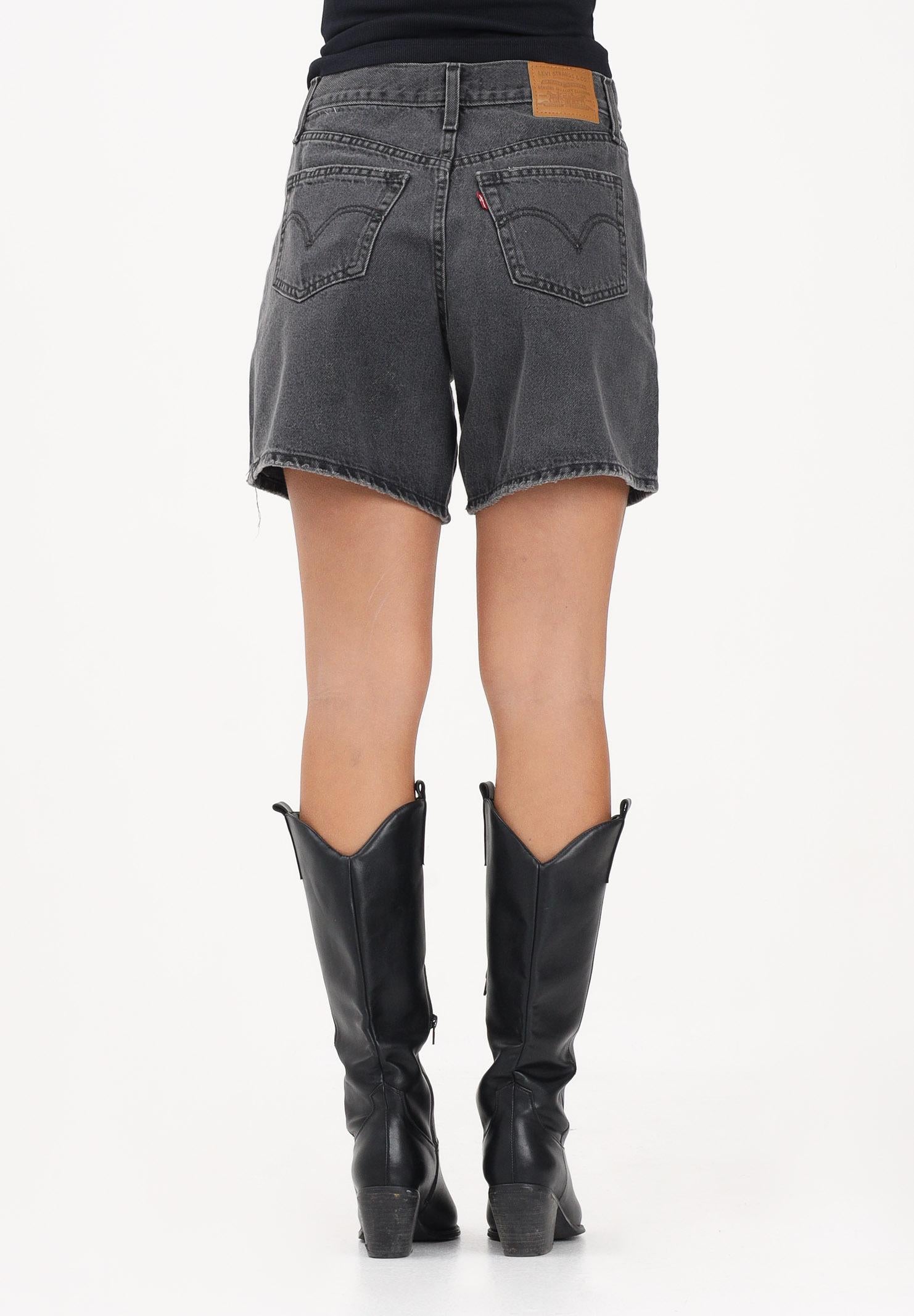 LEVI'S Shorts High Rise Baggy in denim nero da donna A9311-0003 . LEVI'S®