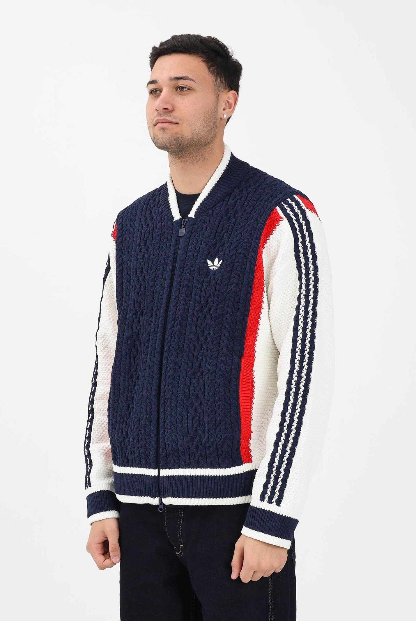 ADIDAS ORIGINALS Cardigan RETRO REMIX blu da uomo KS5438 . ADIDAS ORIGINALS