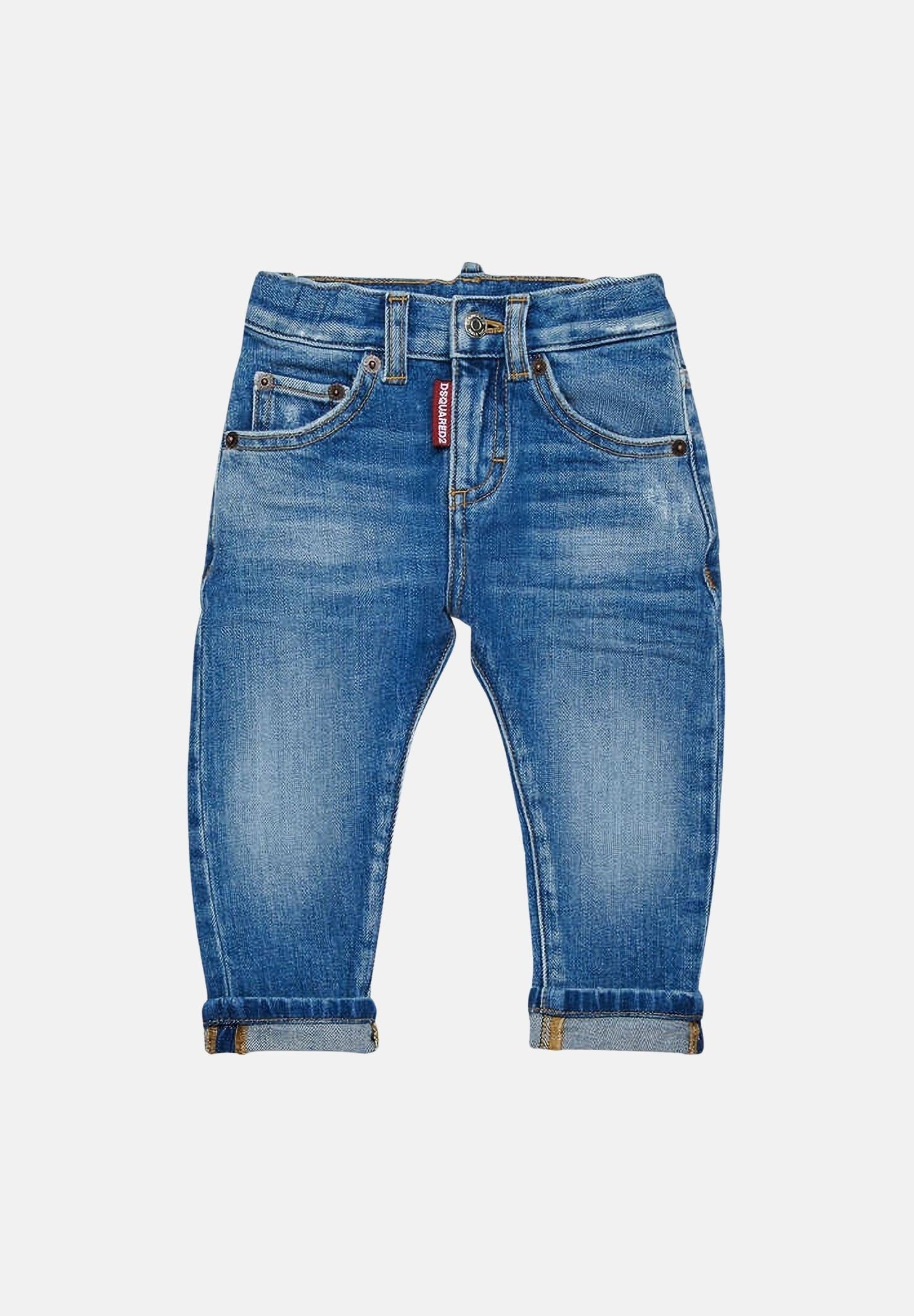 DSQUARED2 Jeans in denim blu da neonato DQ01TCD0ABX DQ01 DSQUARED2
