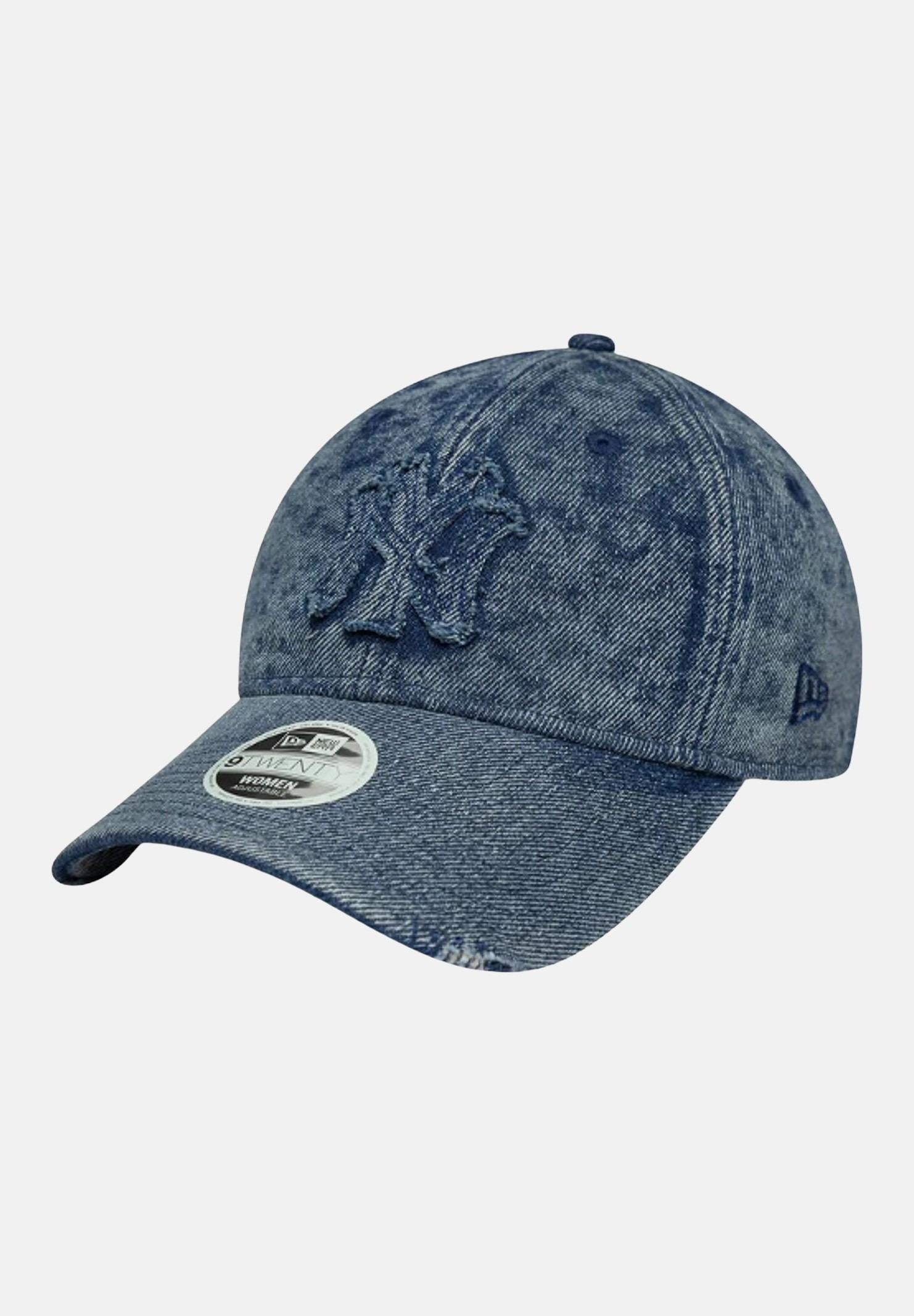 NEW ERA Cappello con visiera 9TWENTY New York Yankees MLB in denim scuro per uomo e donna 60691320 NEW ERA
