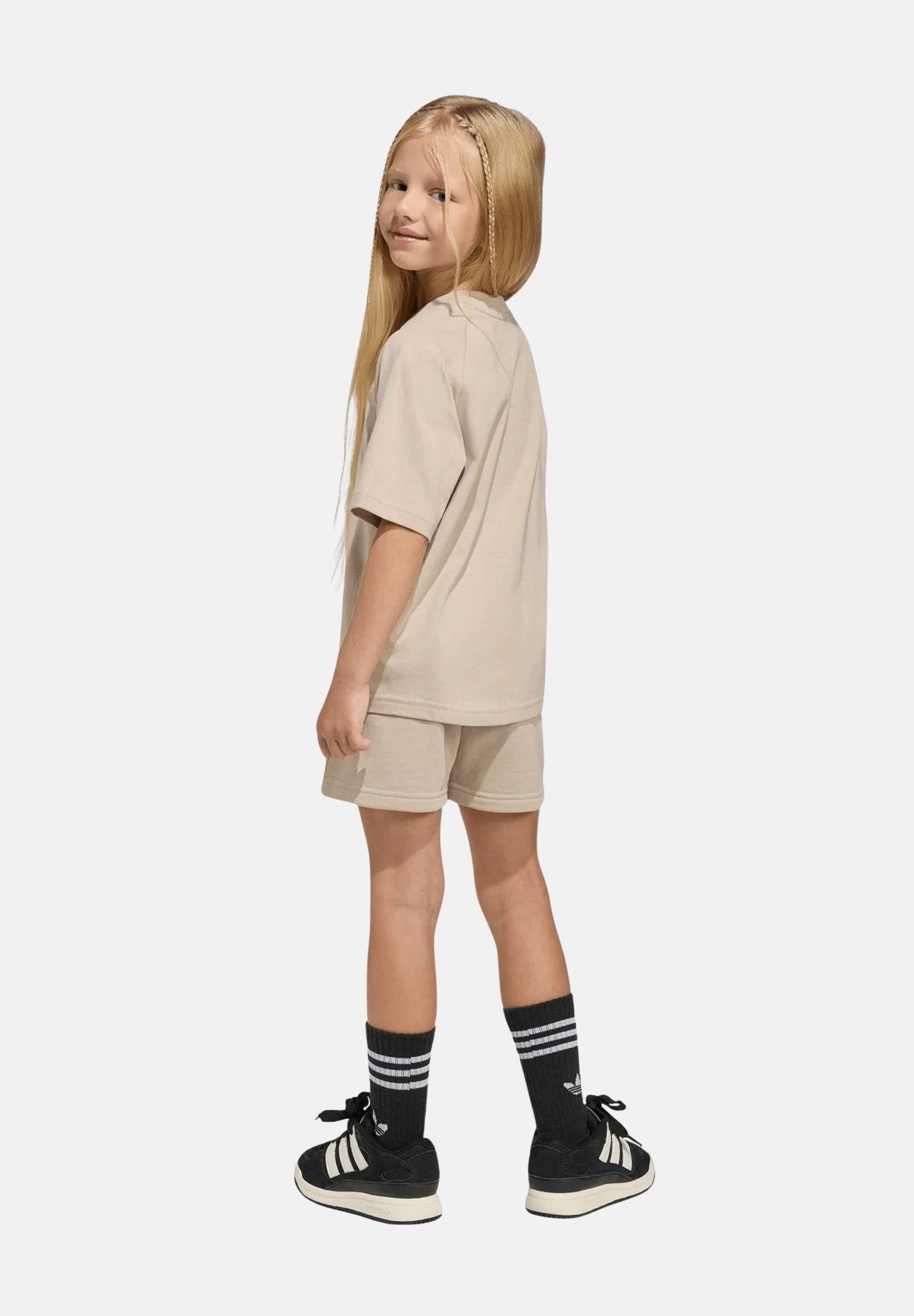 ADIDAS ORIGINALS Completino TREFOIL LOOSE beige da bambino KD5764 . ADIDAS ORIGINALS