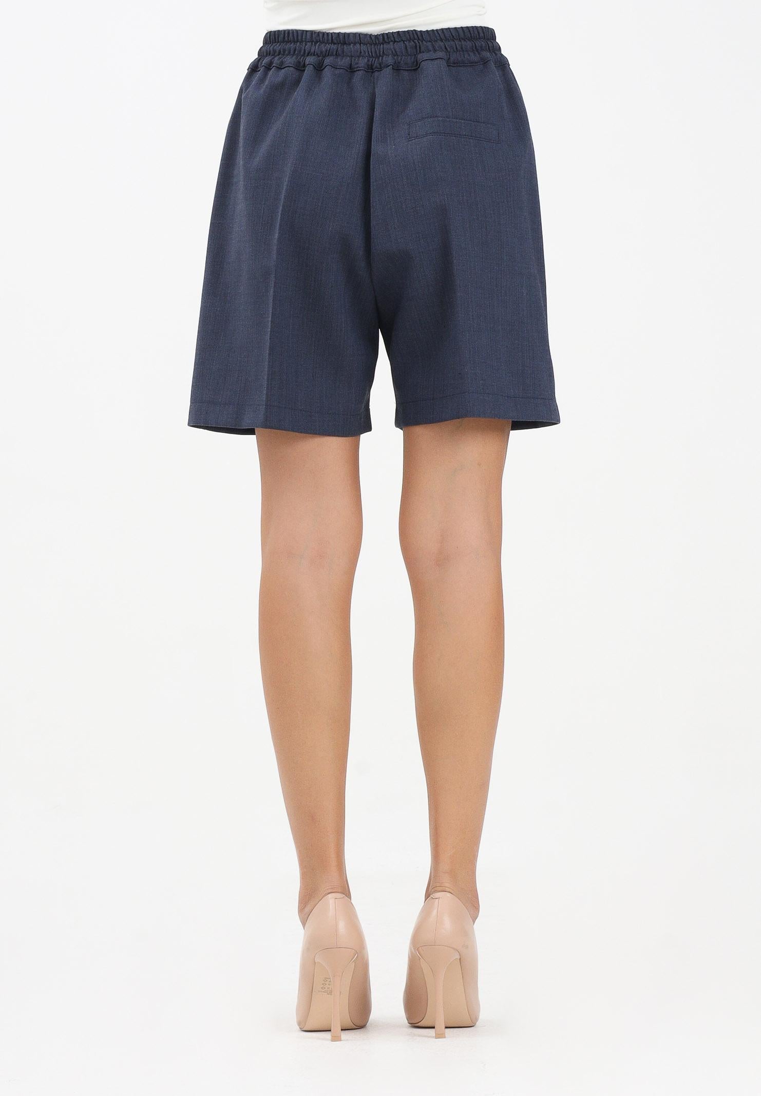 PINKO Shorts blu da donna in lana armaturata 105742A2SN G07 PINKO