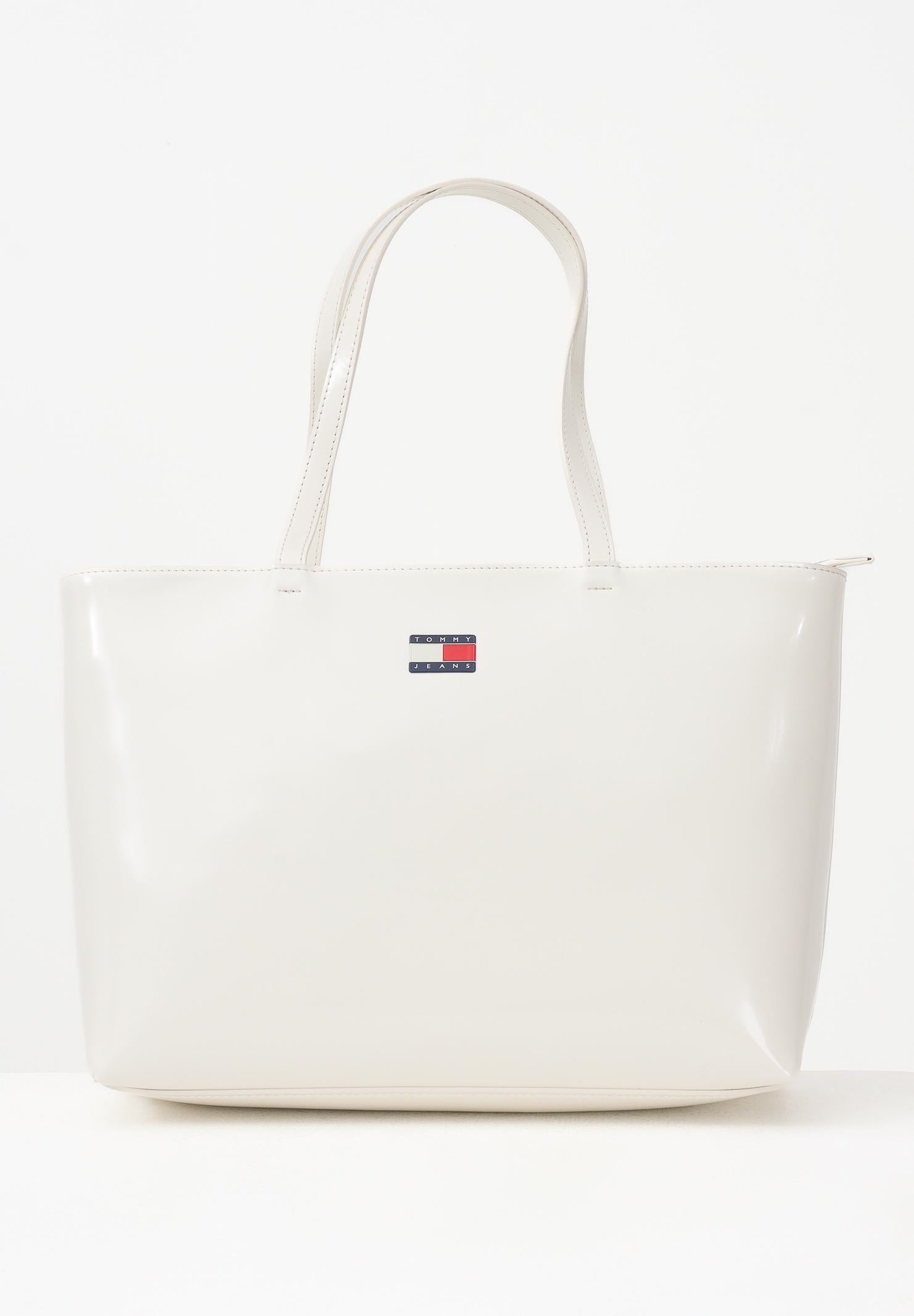 TOMMY JEANS Shopper panna da donna con logo AW0AW18069 YBI TOMMY JEANS