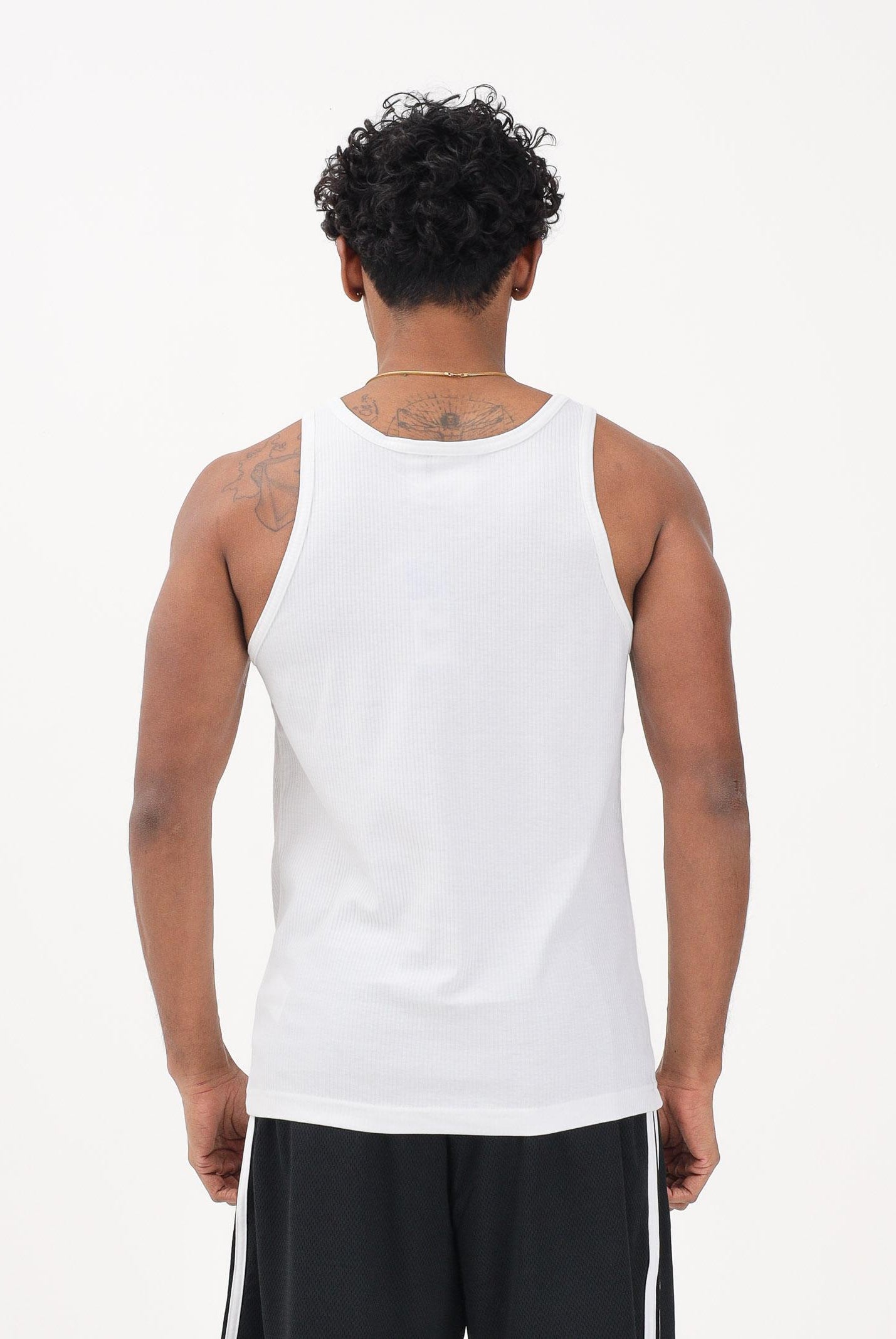 ADIDAS ORIGINALS Canotta Trefoil Essentials bianca da uomo IY7366 . ADIDAS ORIGINALS