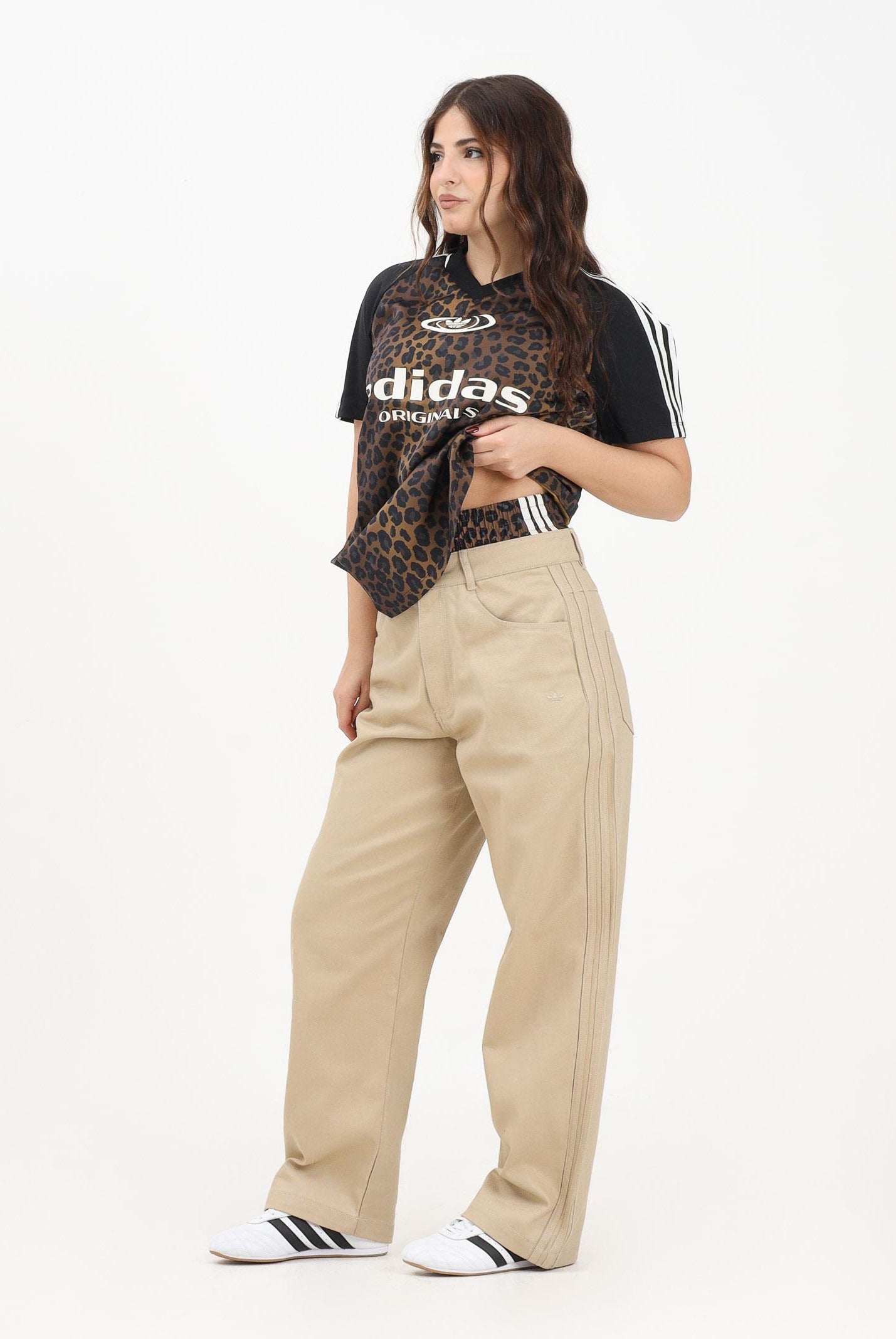 ADIDAS ORIGINALS Jeans Firebird Utility in denim beige da donna JX8760 . ADIDAS ORIGINALS