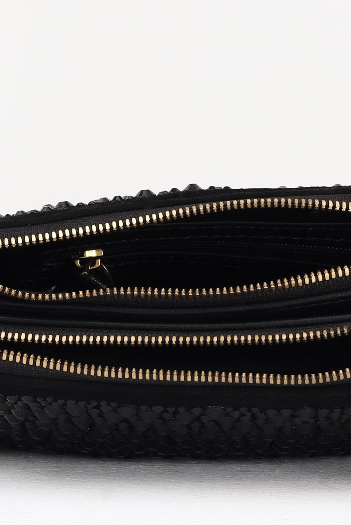 PINKO Borsetta Mini Double full strass nera da donna 105359A2WF Z99Q PINKO