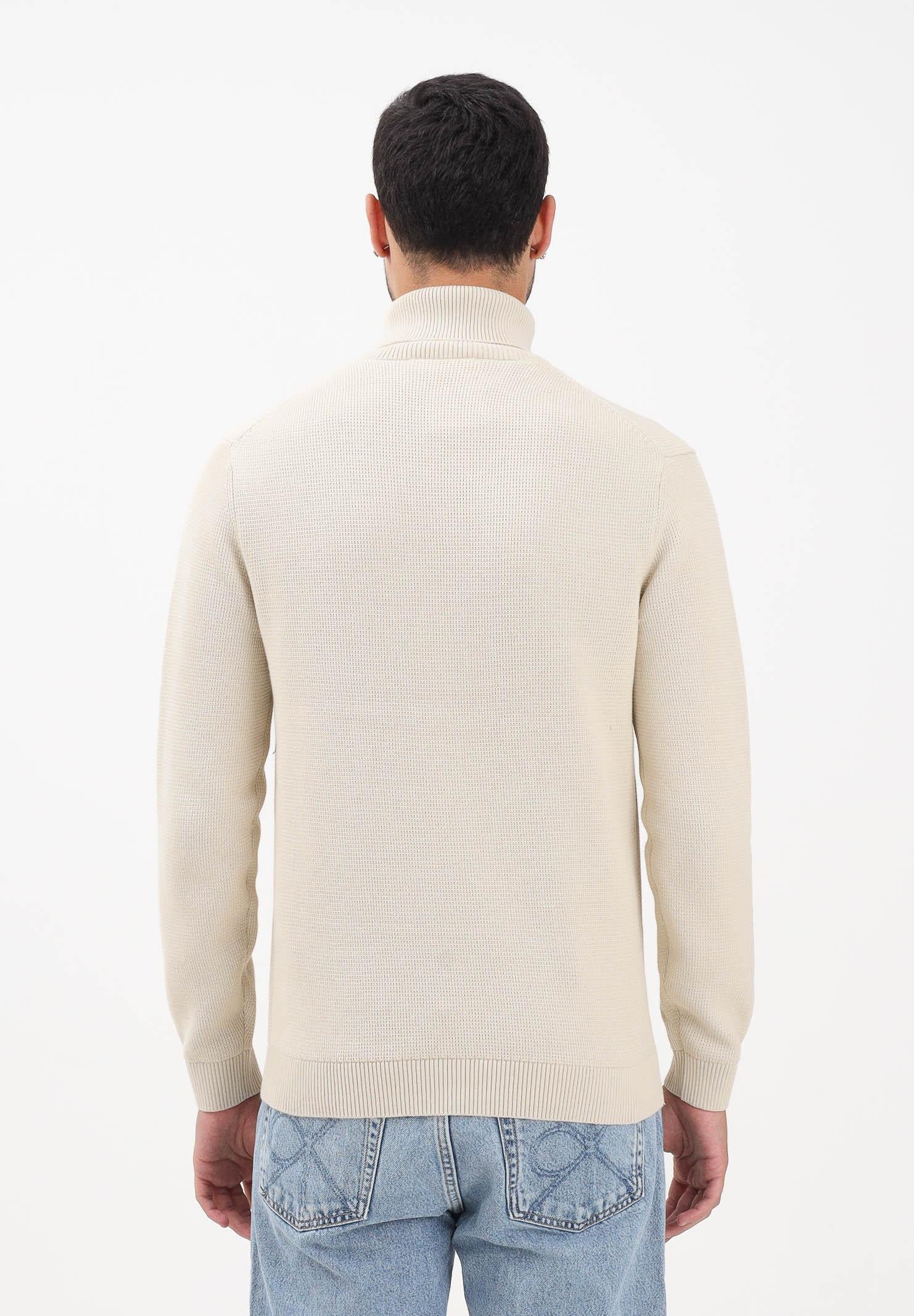 SELECTED HOMME Maglioncino a collo alto panna da uomo 16099187 Oatmeal SELECTED HOMME