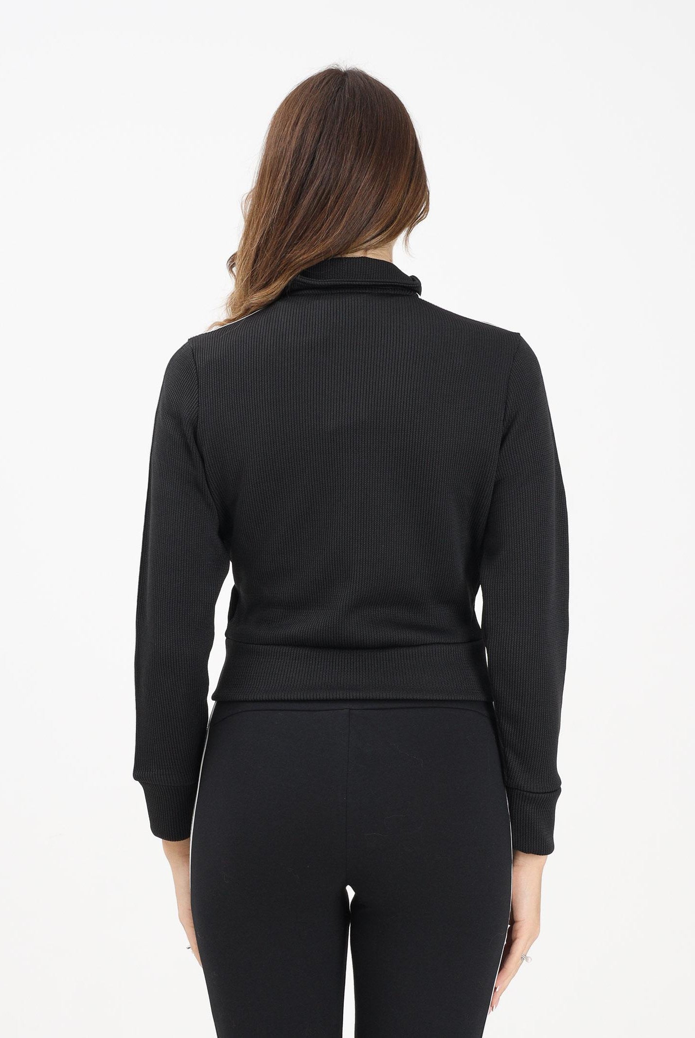 ADIDAS ORIGINALS Felpa con zip Firebird Adicolor Knit nera da donna JY2613 ADIDAS ORIGINALS