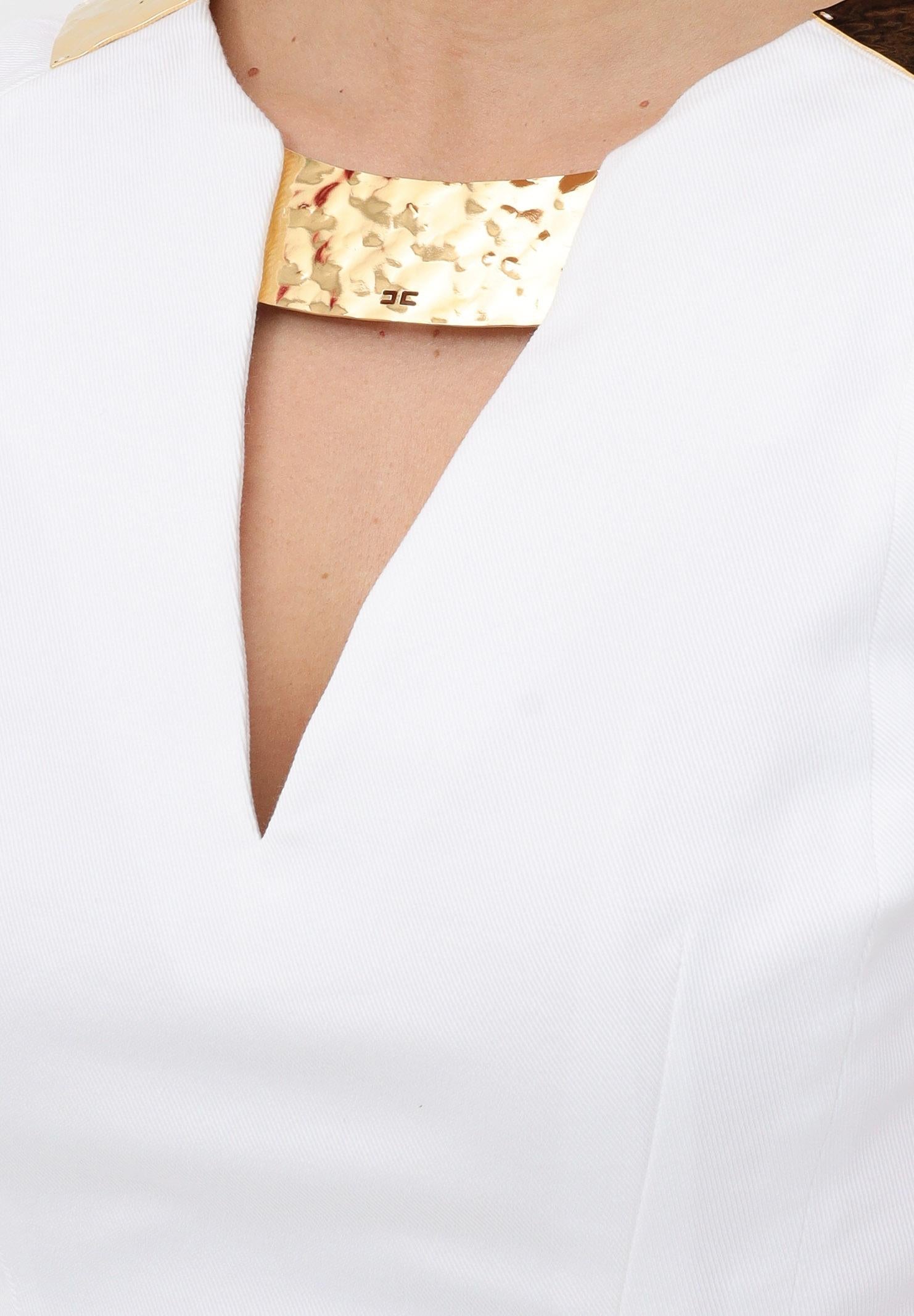 ELISABETTA FRANCHI Abito corto bianco da donna con placche AB85661E2 360 ELISABETTA FRANCHI