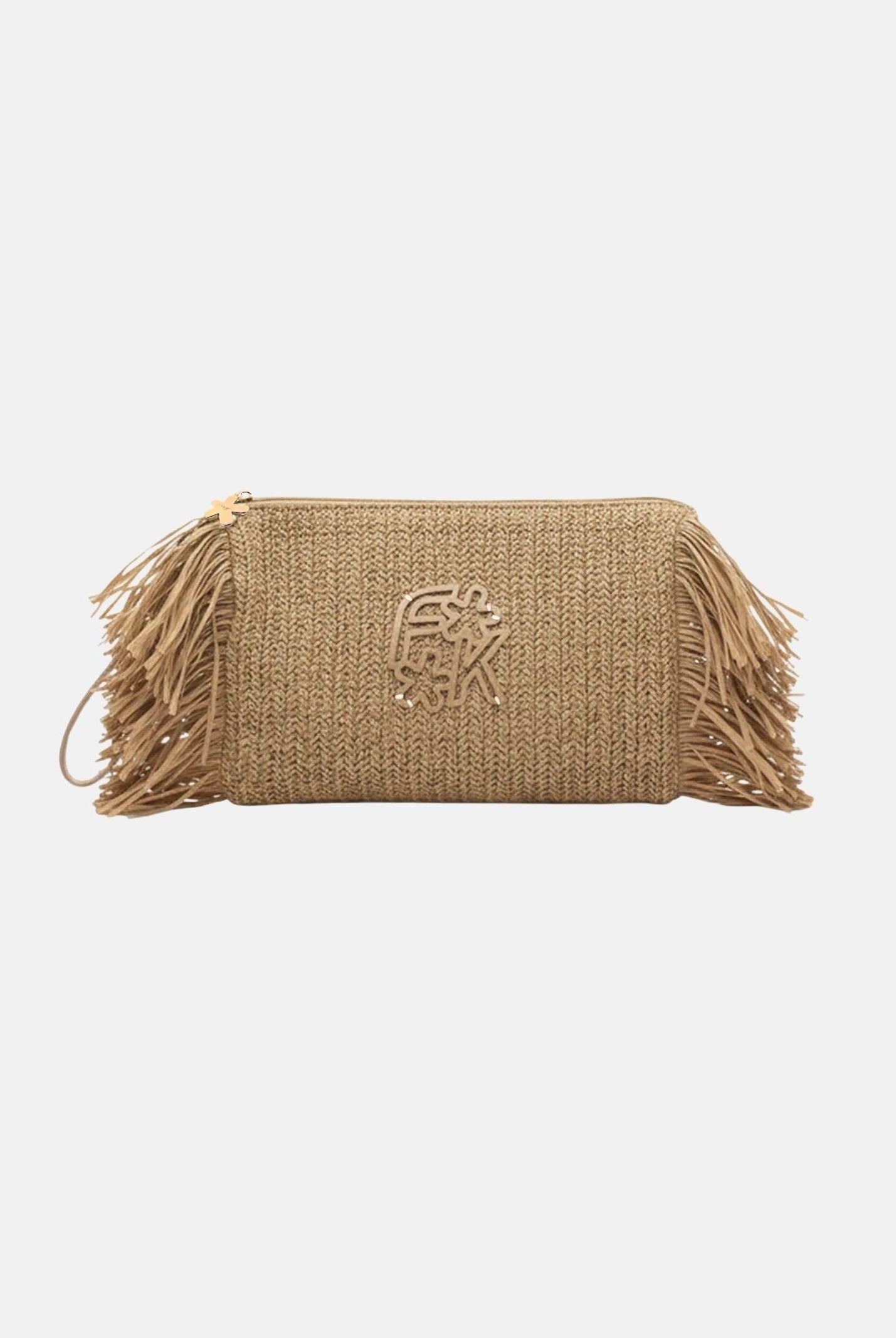 F**K Pochette in rafia beige da donna FA26-SW0050BG . F**K