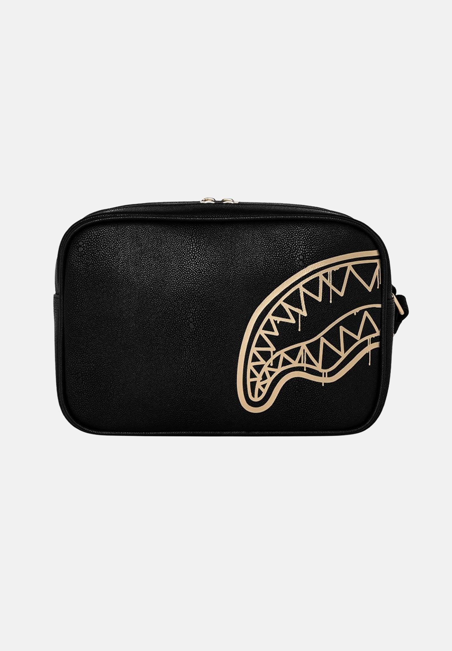 SPRAYGROUND Pochette That Gold Drap nera per uomo e donna 910B8976NSZ . SPRAYGROUND