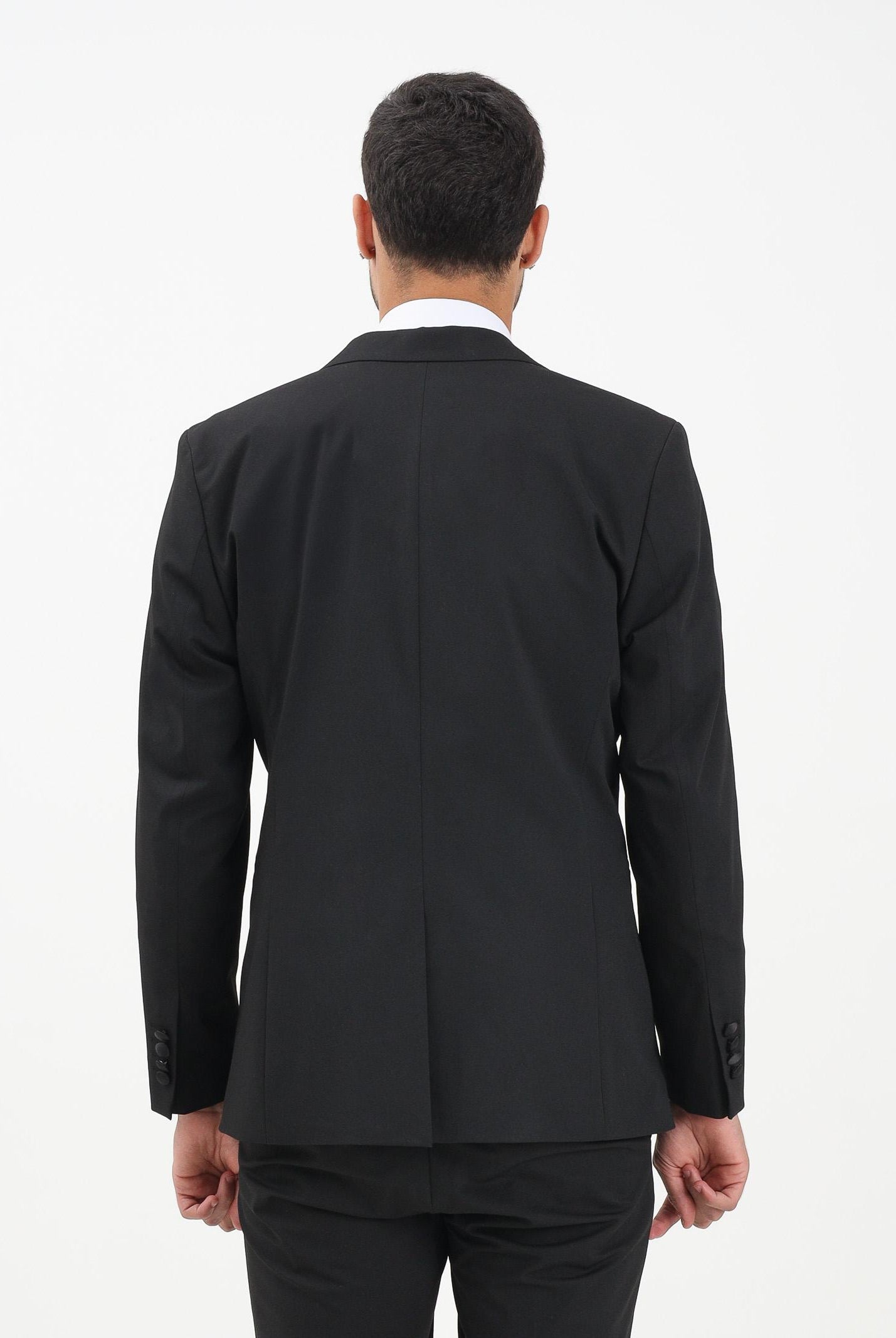 SELECTED HOMME Giacca nera da uomo con collo in raso 16091939 Black SELECTED HOMME