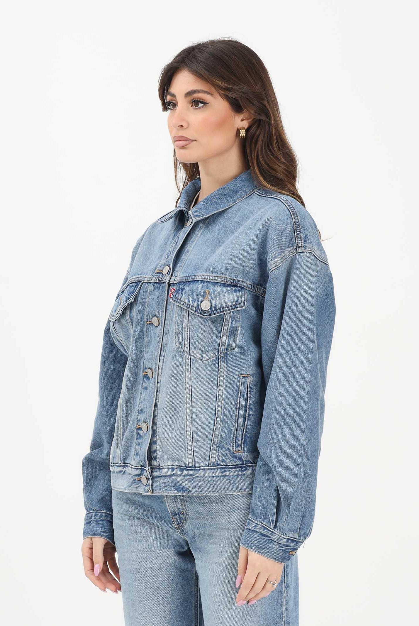 LEVI'S Giubbotto Trucker in denim medio da donna A1743-0004 . LEVI'S®